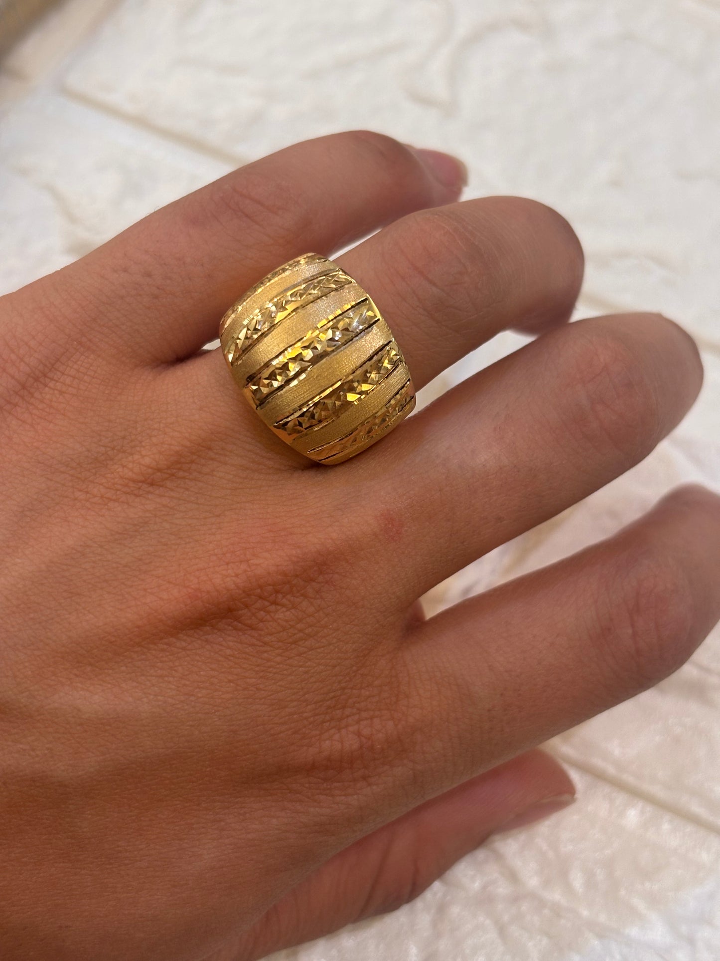 Anello Bombato Oro Giallo 18 Carati