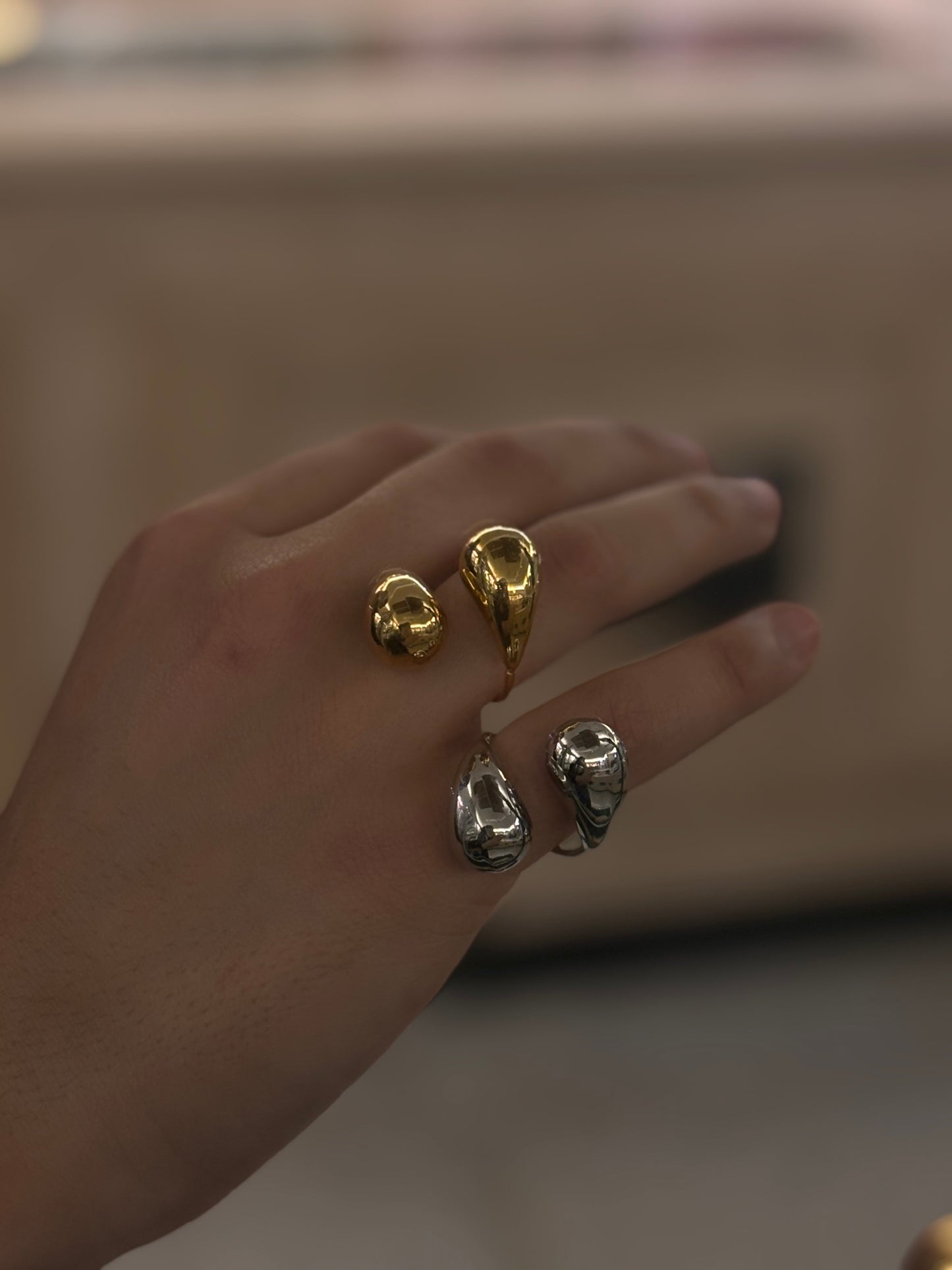 Anello doppia Goccia