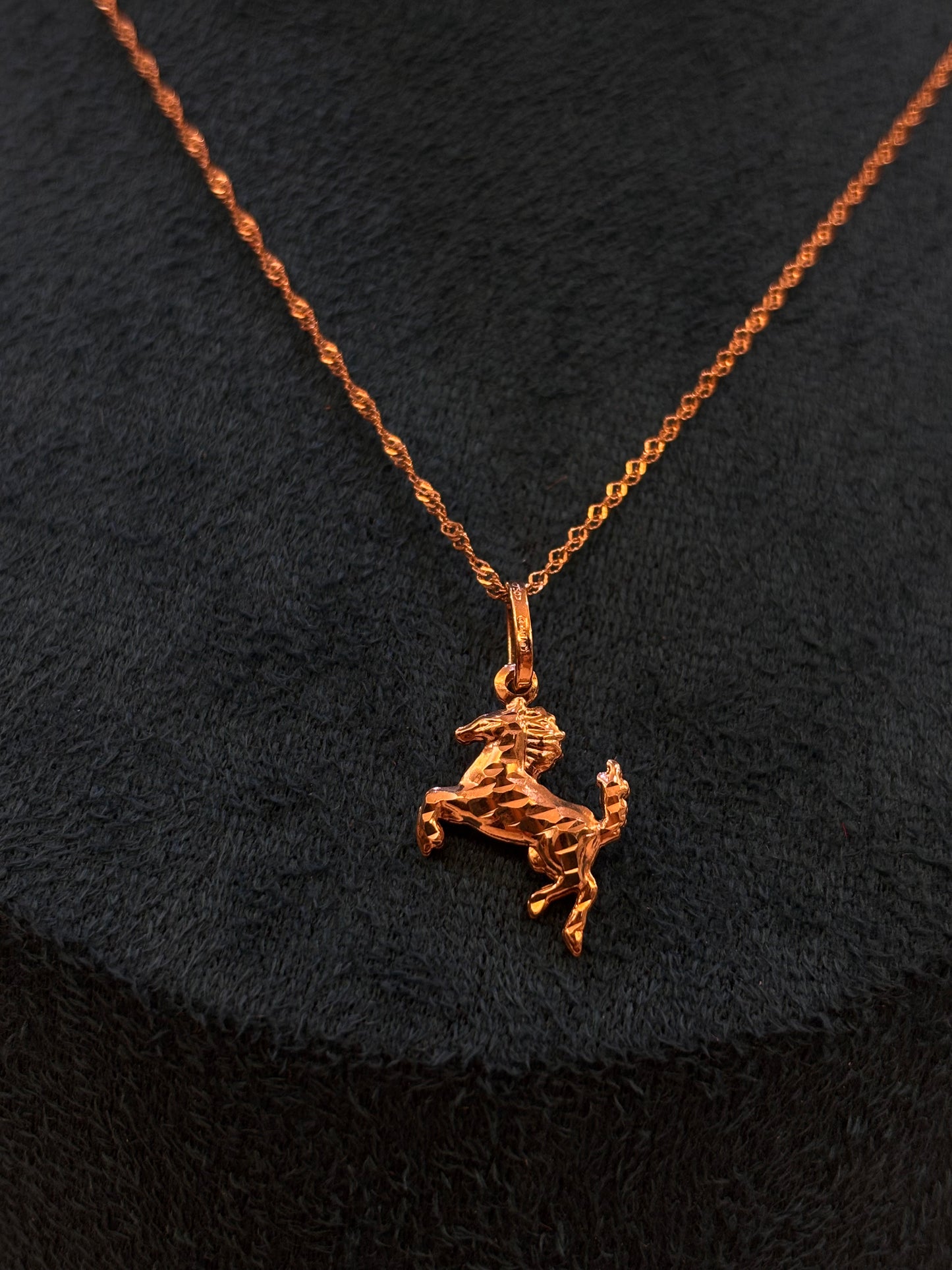 Collana Cavallo Oro Giallo 18 Carati