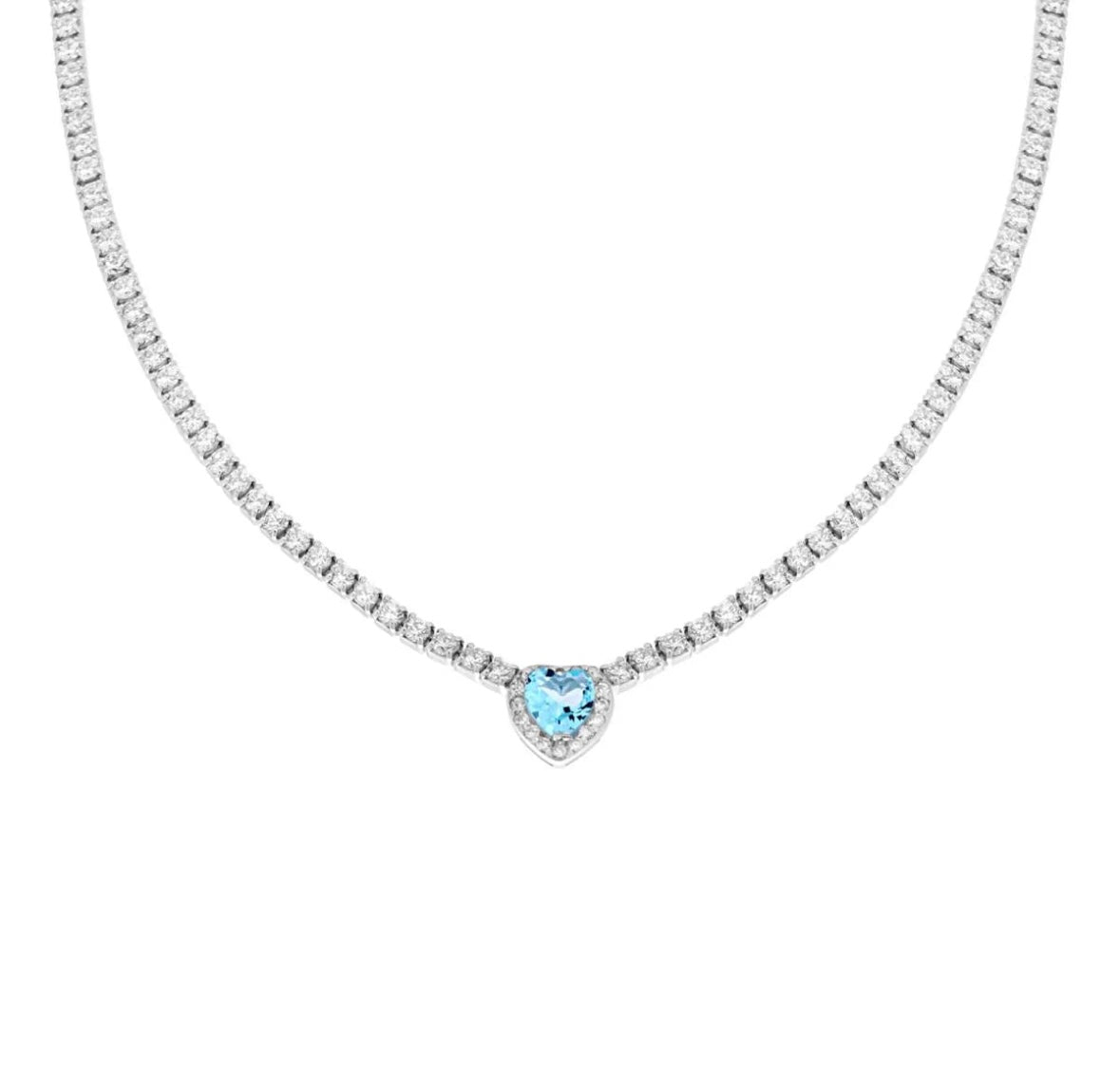 Collana tennis con cuore