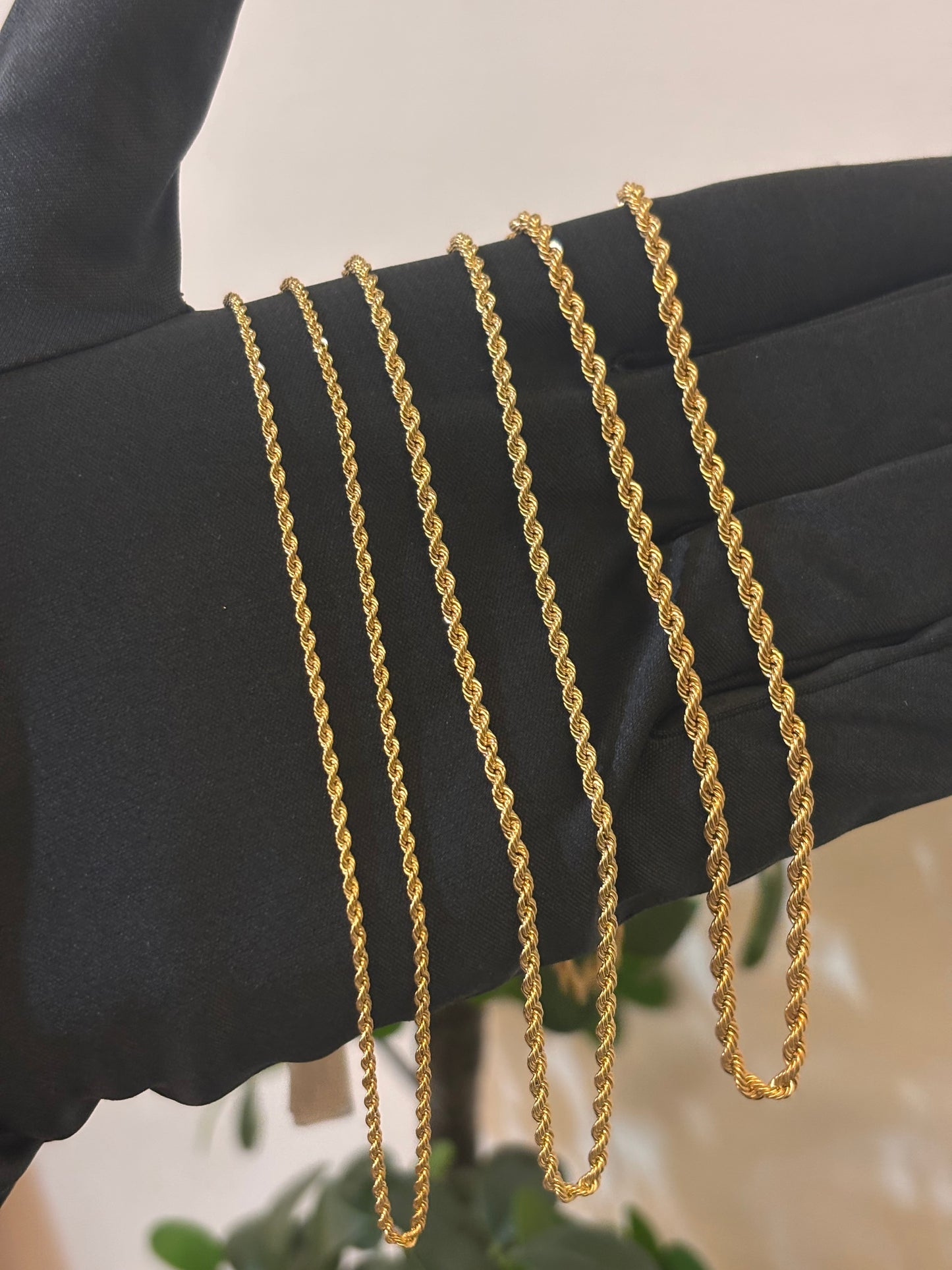 Collana Corda Oro Giallo 18 Carati