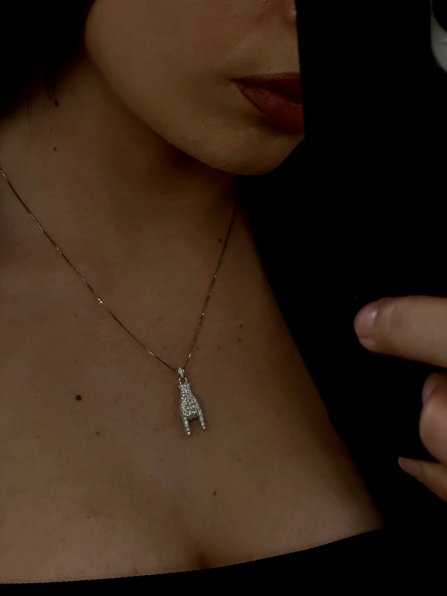 Collana Corna Zirconata “Scaramantica”