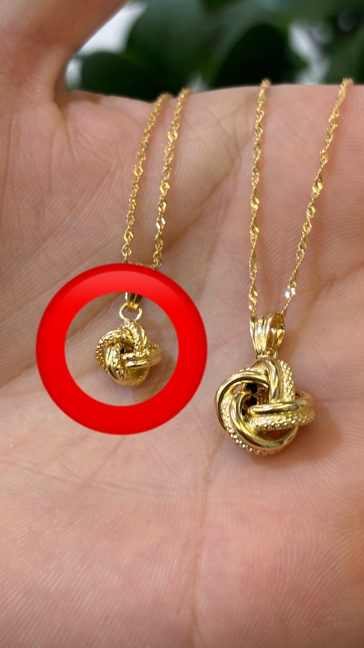 Collana Nodo Oro Giallo 18 Carati
