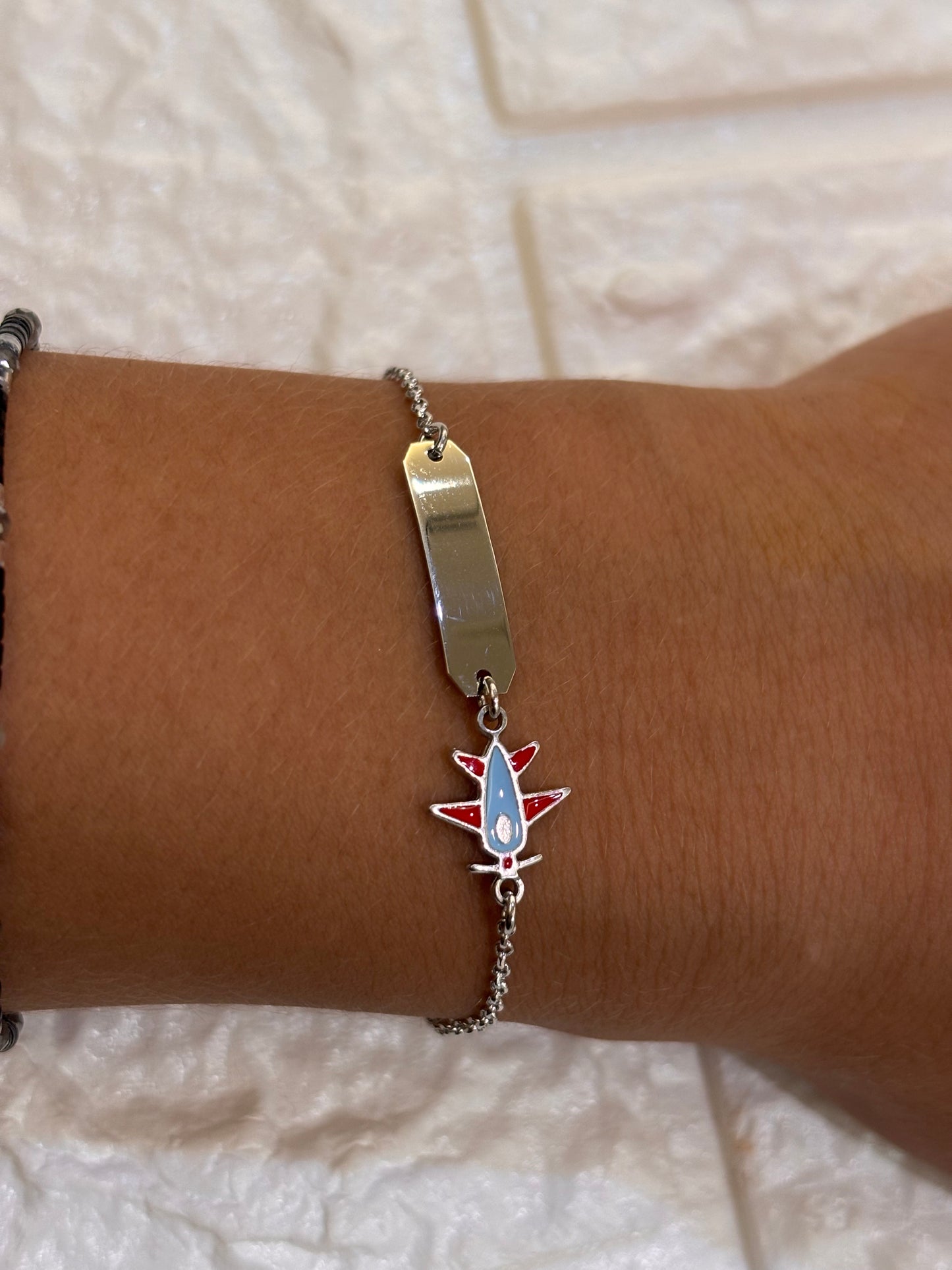 Bracciali Bimbo Argento razzo e aereo