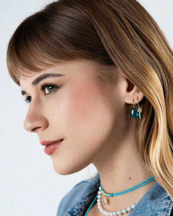 RUE DES MILLE Charm Cuore Celeste collezione CHARMBAR CB-LCN84