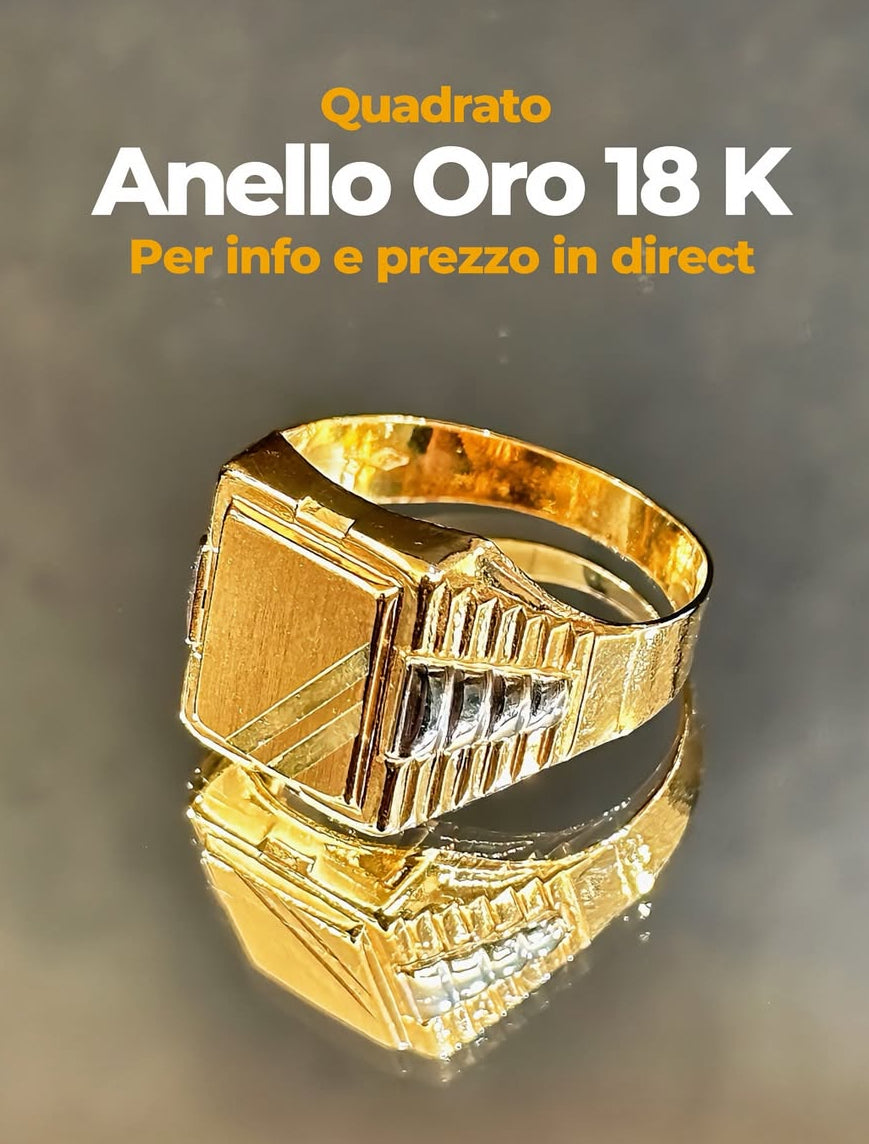 Anello Uomo Oro giallo 18 Carati