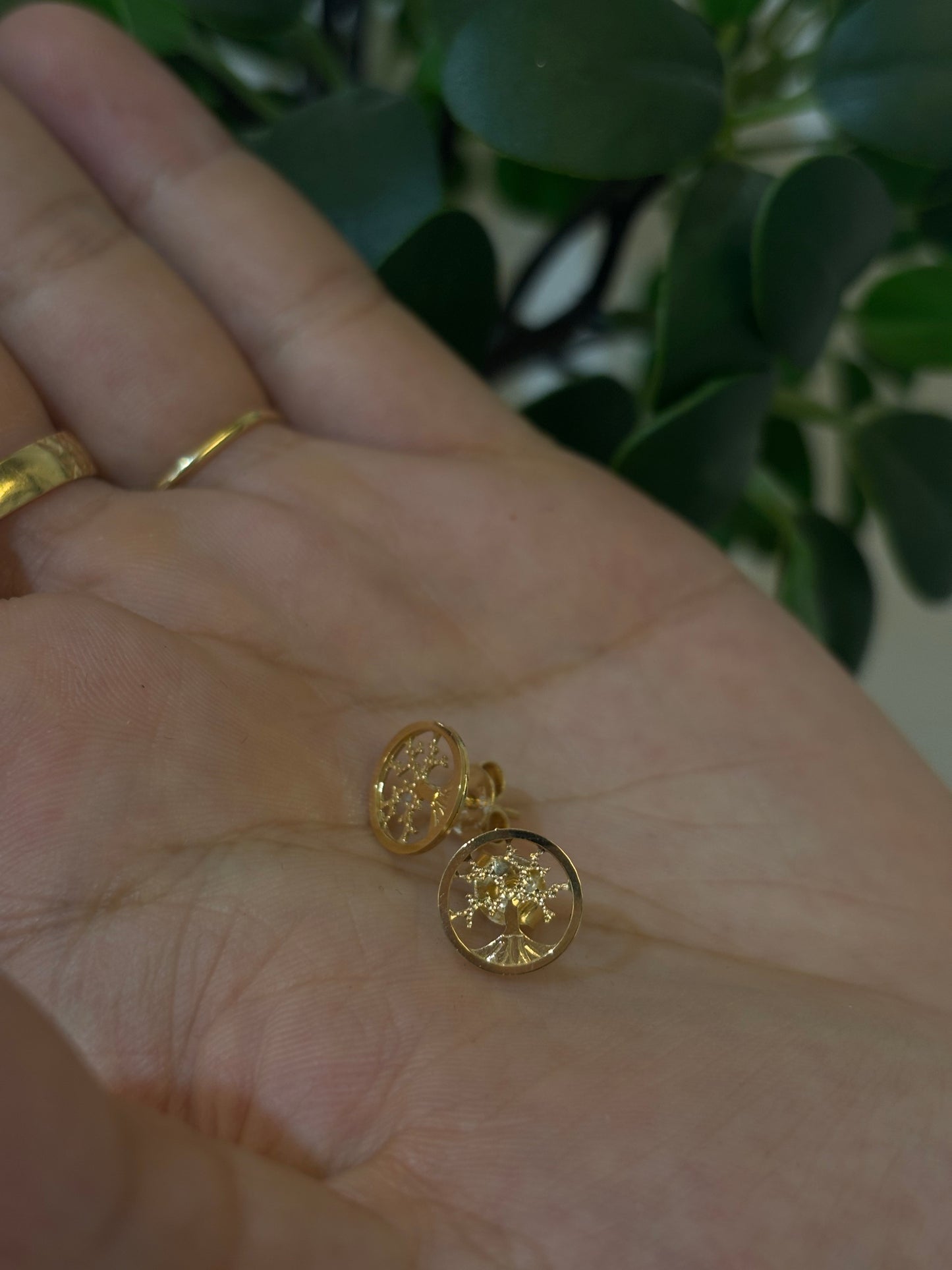 Orecchini Albero Della Vita Oro Giallo 18 Carati