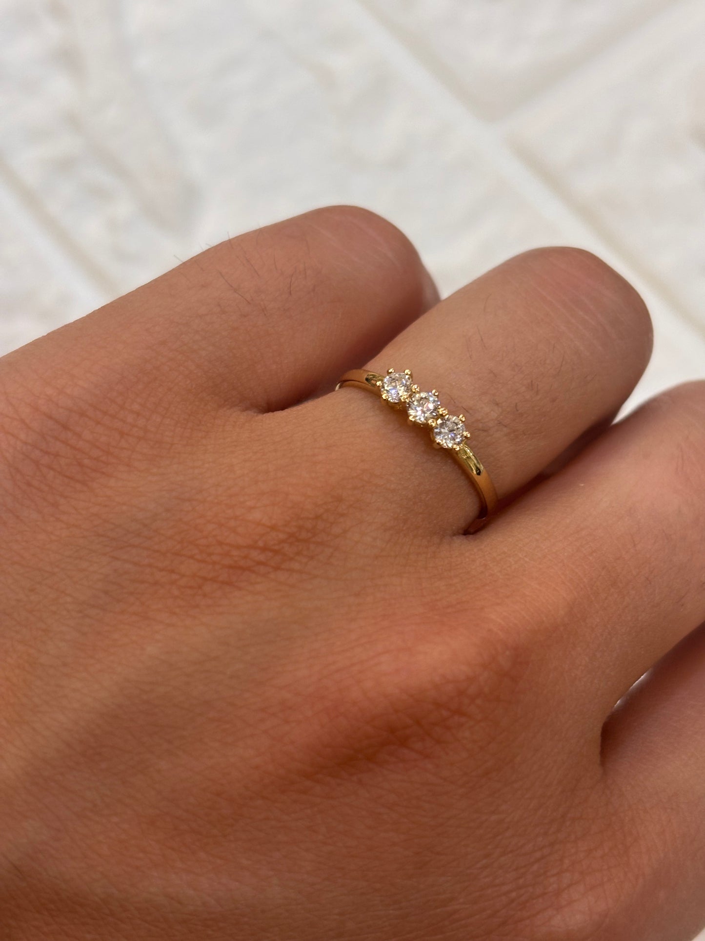 Anello Trilogy Oro Giallo 18 Carati
