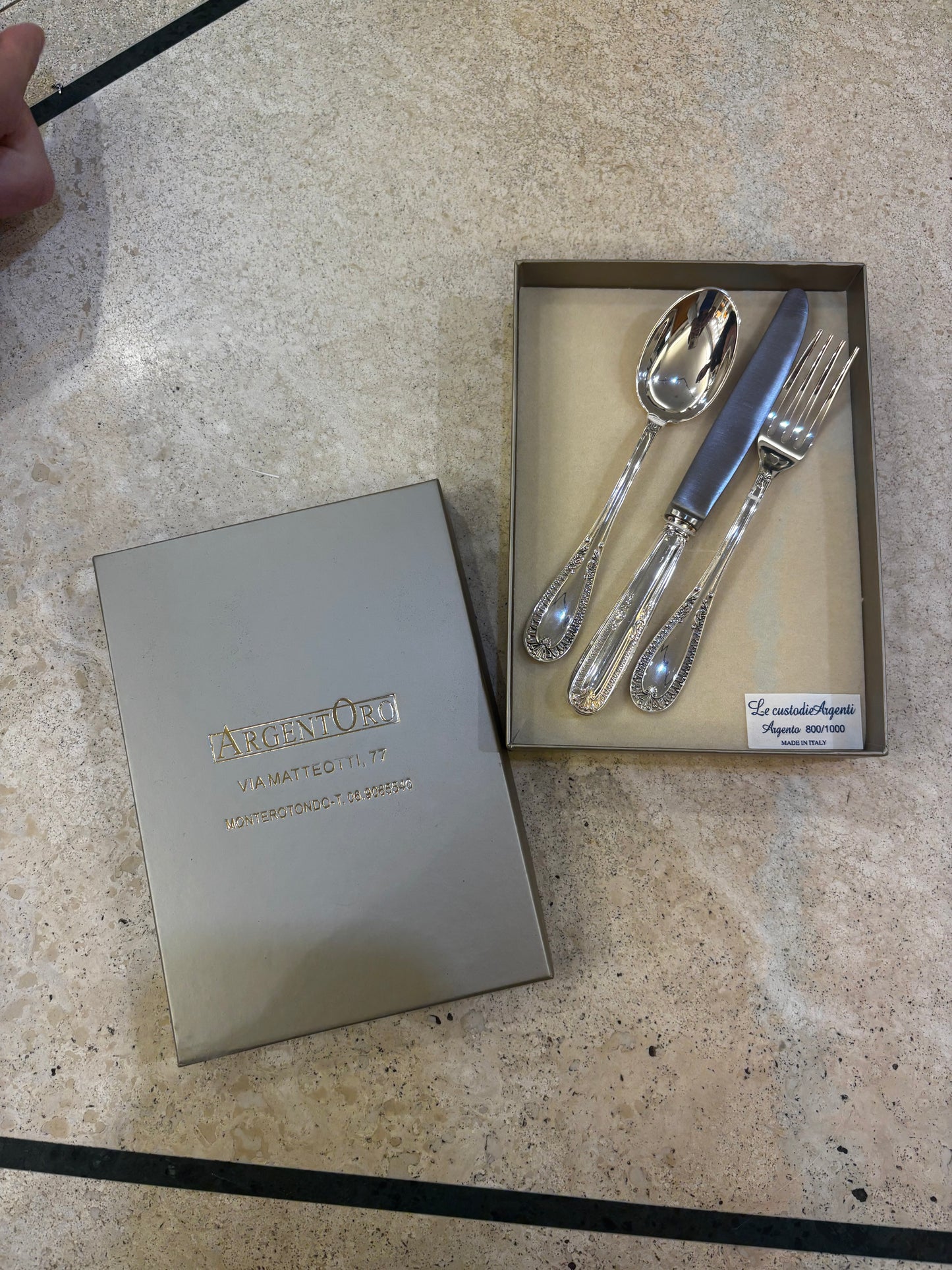 Set posate Argento 800