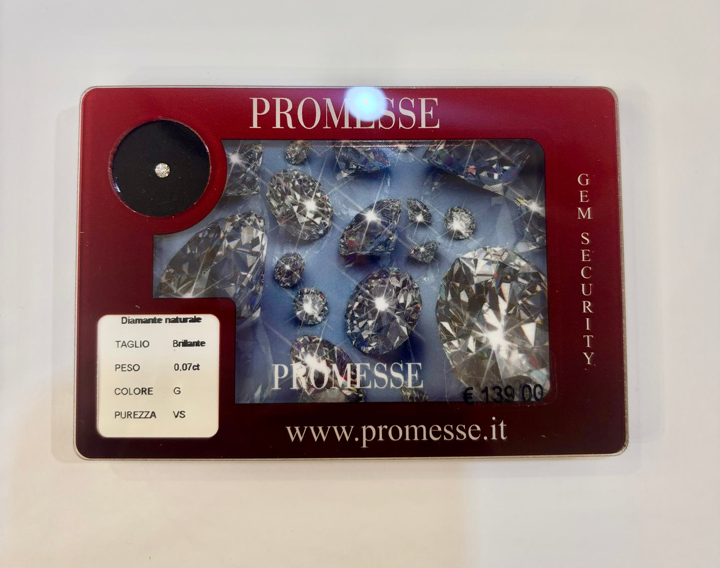 Diamante in Blister Promesse Gioielli