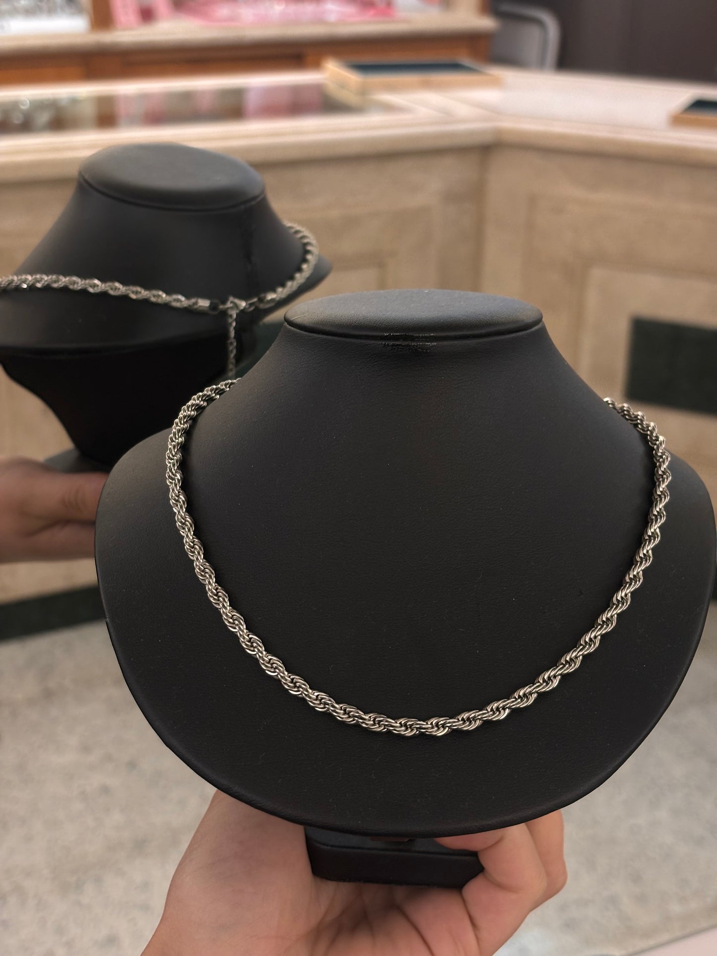 Collana Corda Acciaio Inossidabile