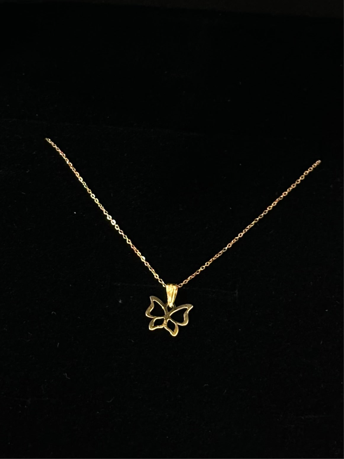 Collana Farfalla Oro Giallo 18 Carati