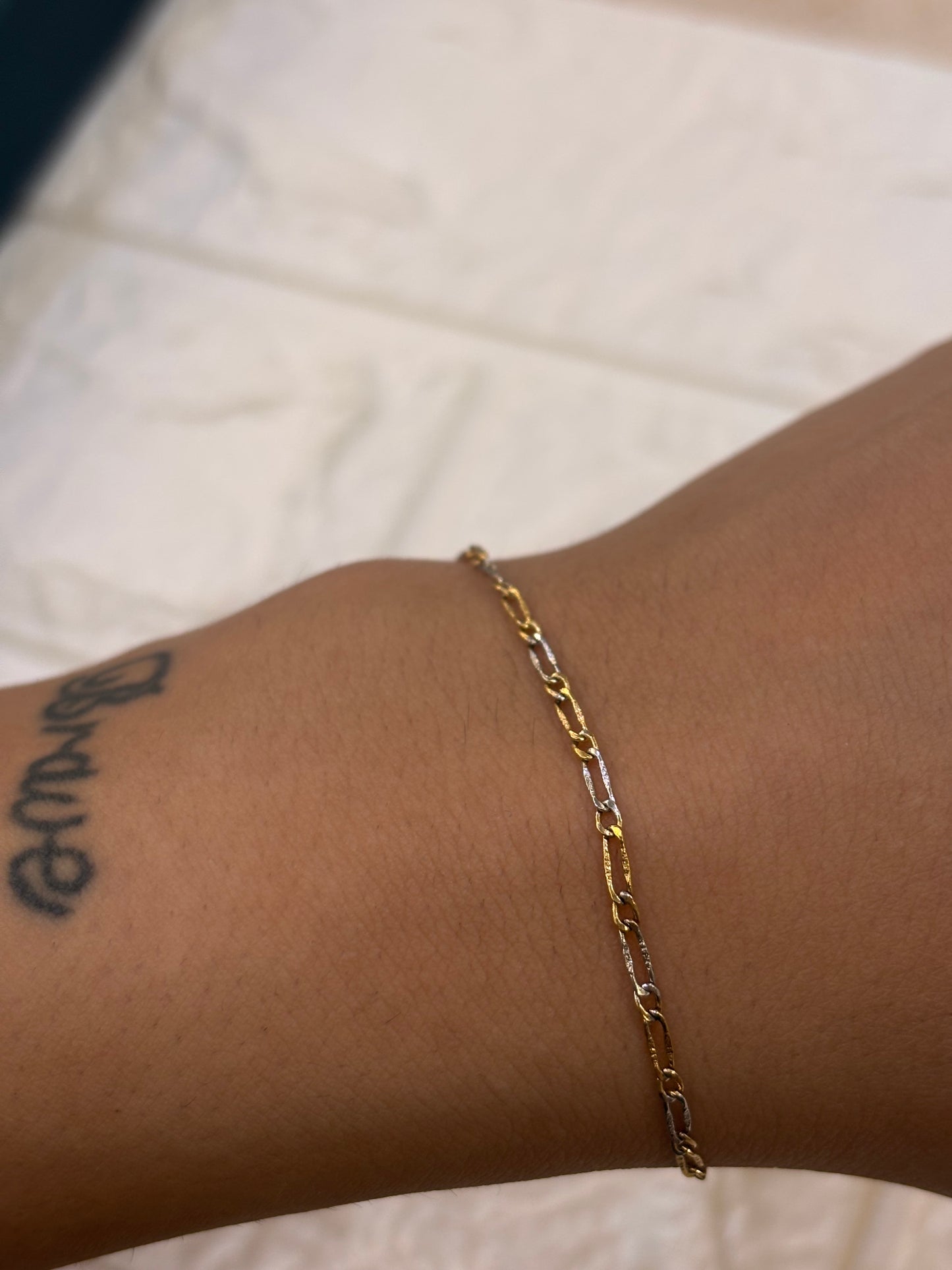Bracciale Uomo Oro Bianco e Giallo 18 Carati