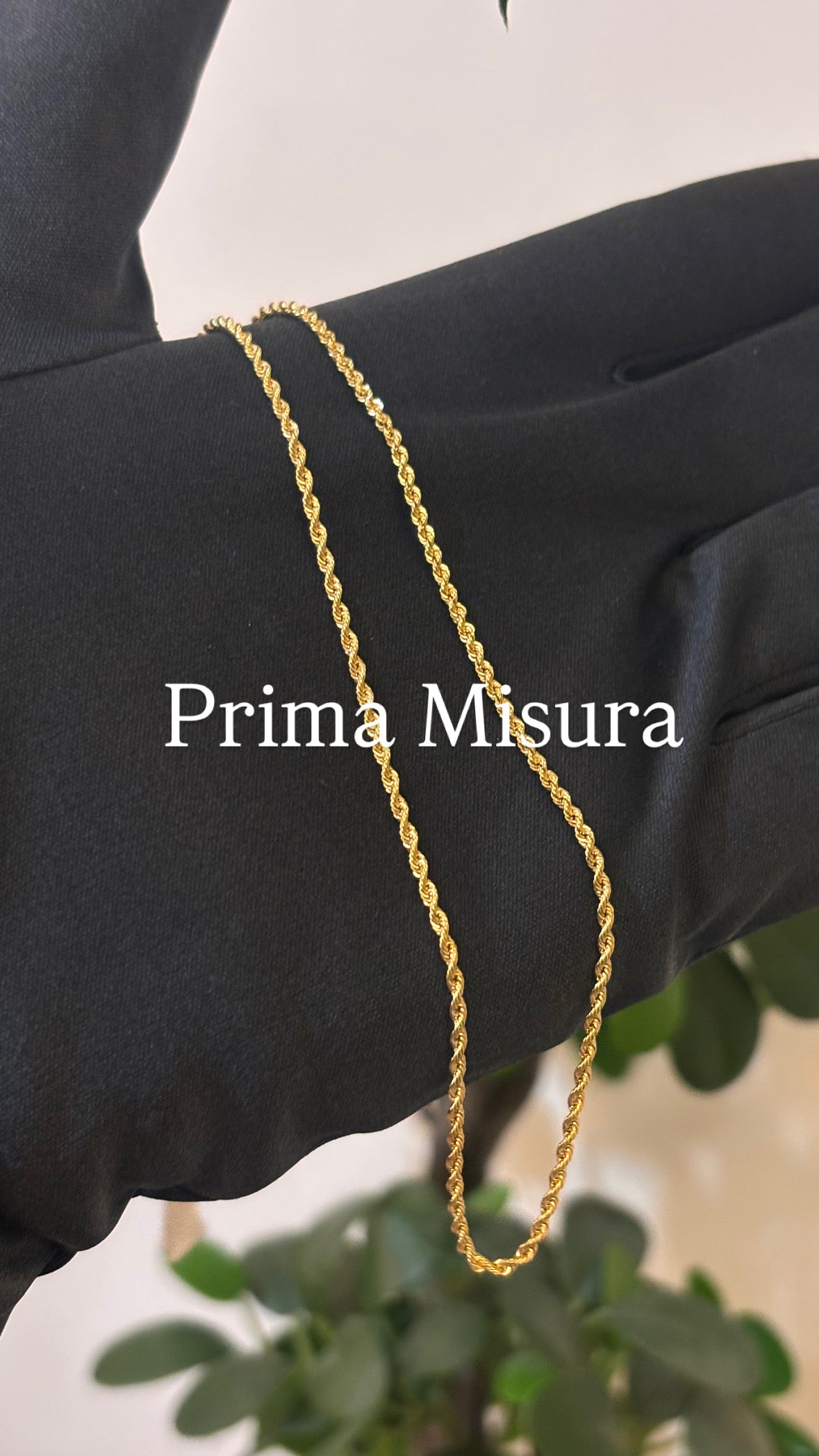 Collana Corda Oro Giallo 18 Carati