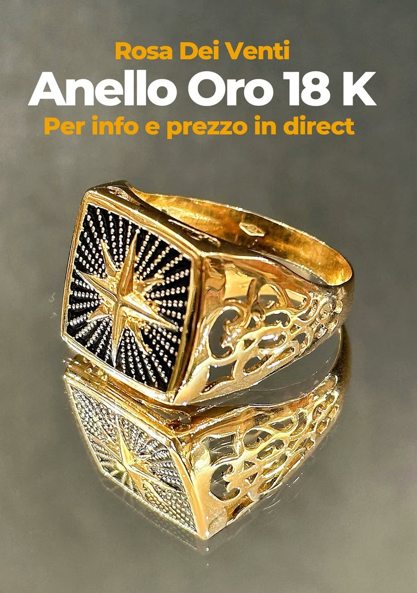 Anello Uomo Oro Giallo 18 Carati