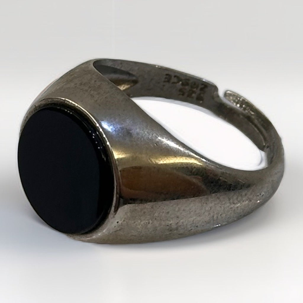 Anello Uomo Onice tondo