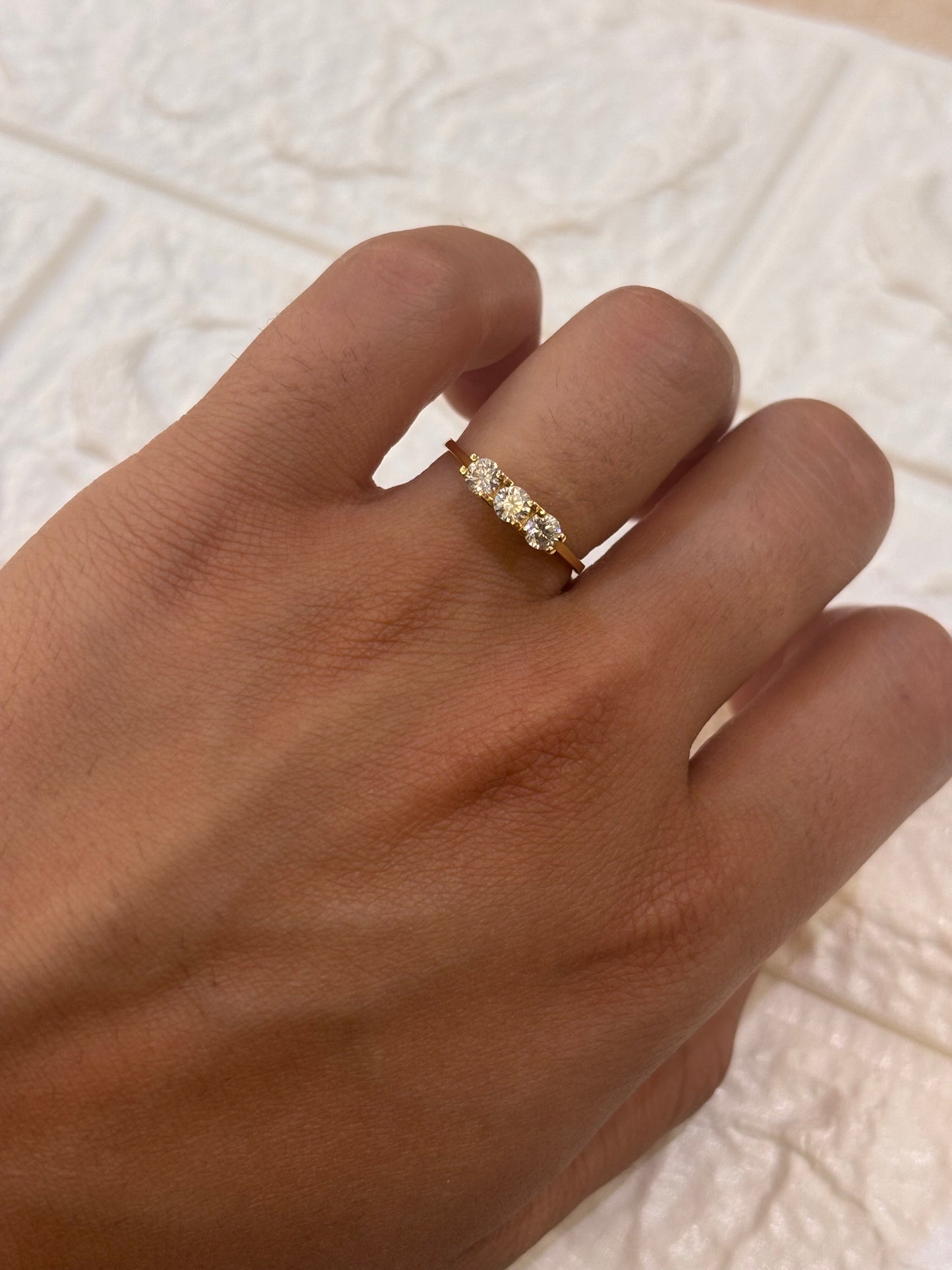 Anello Trilogy Oro Giallo 18 Carati