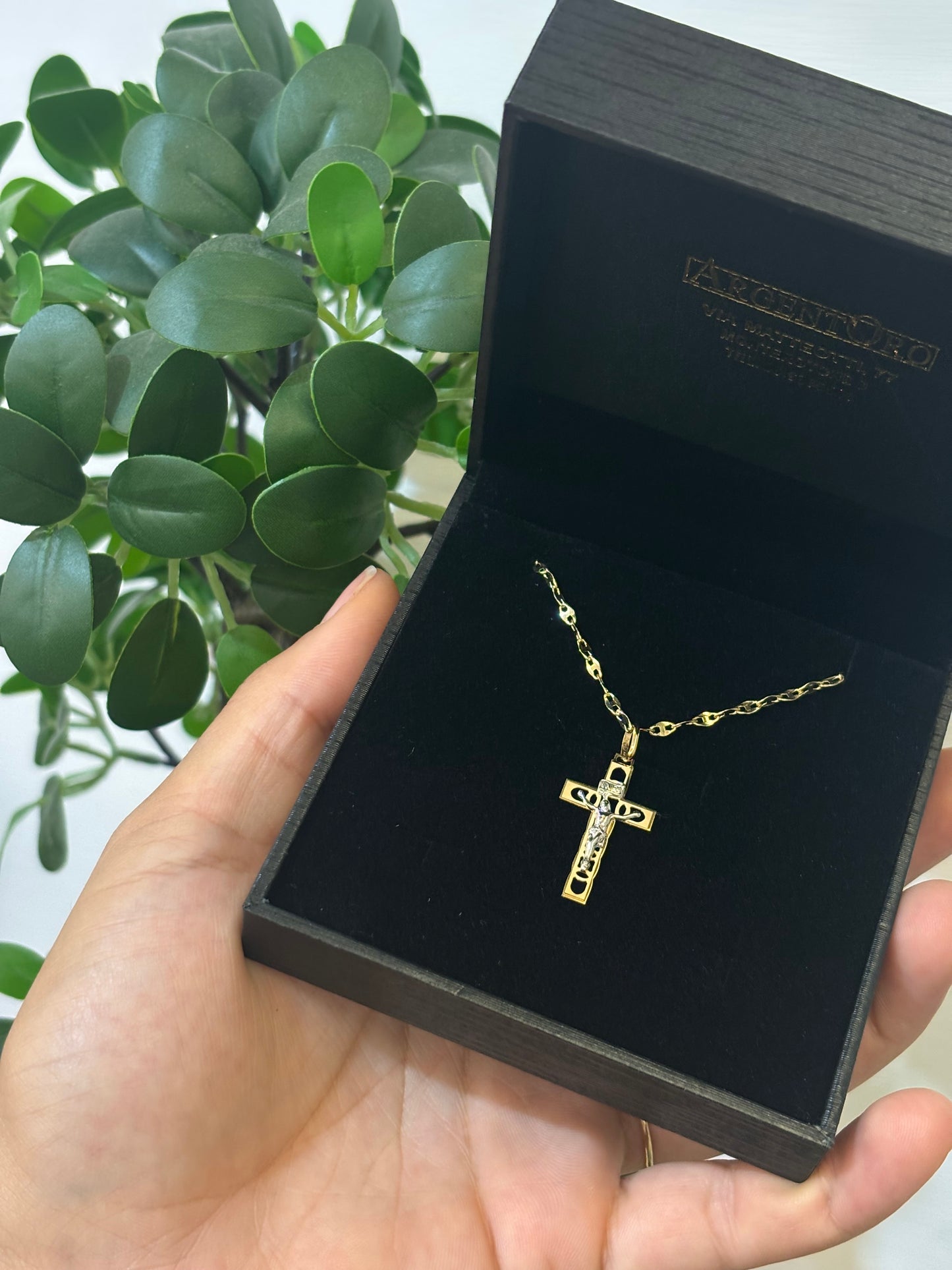 Collana Crocifisso Oro Giallo 18 Carati