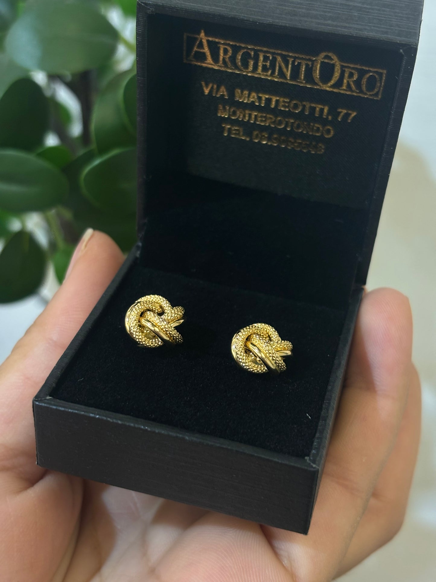 Orecchini Nodo Oro Giallo 18 Carati