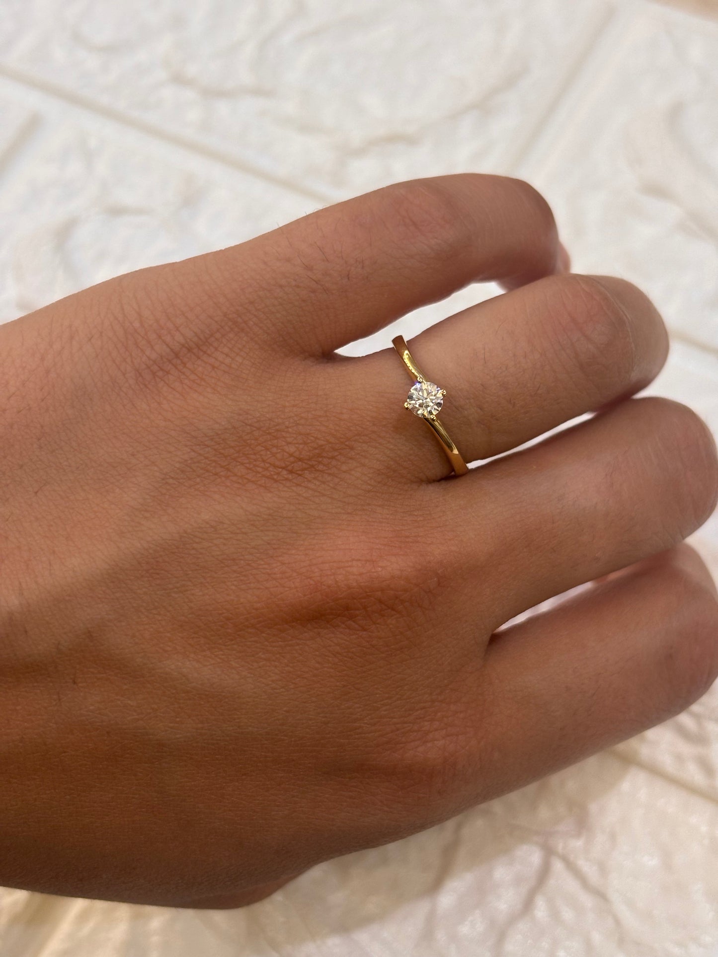 Anello Solitario Oro Giallo 18 Carati