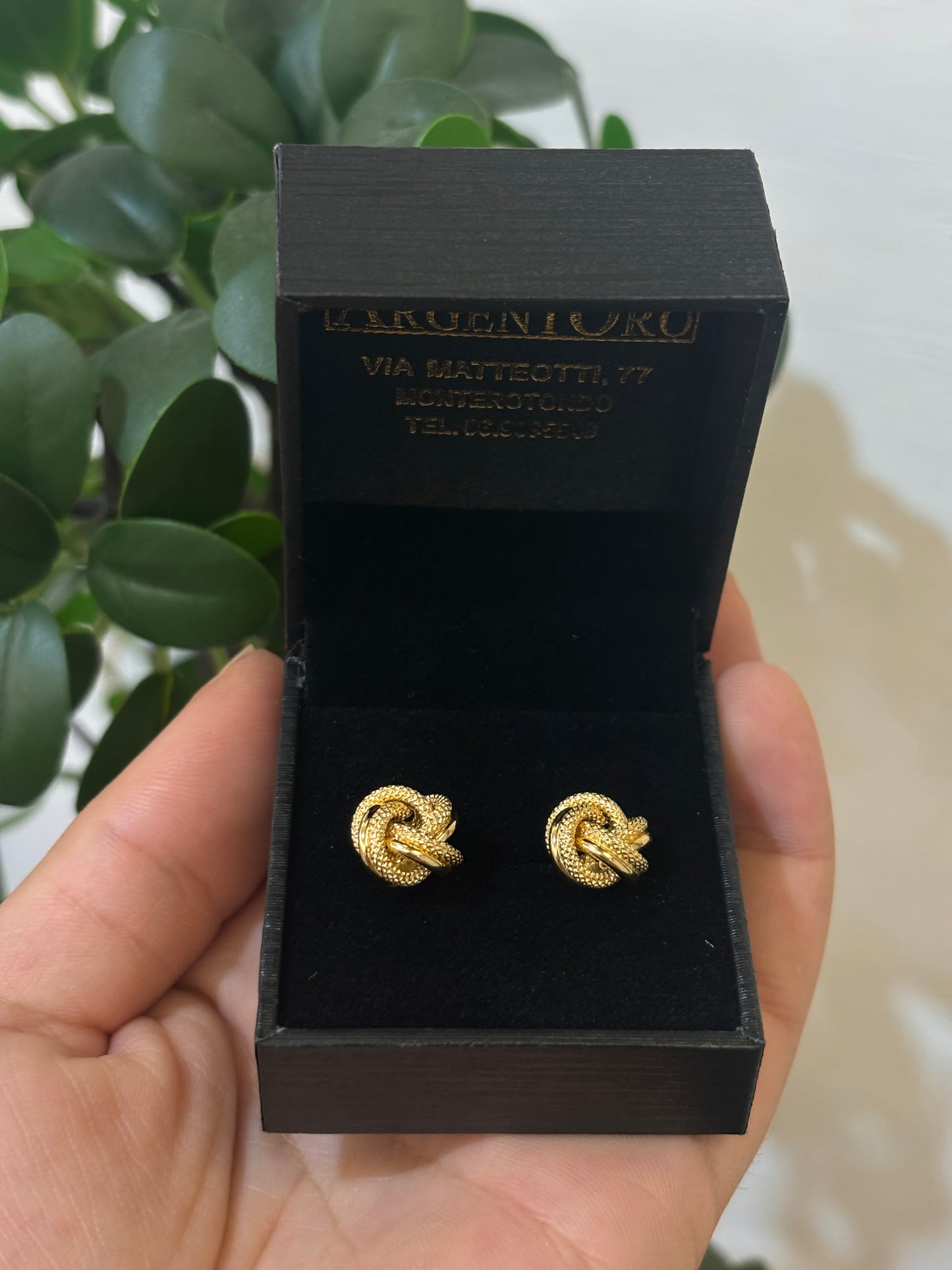 Orecchini Nodo Oro Giallo 18 Carati