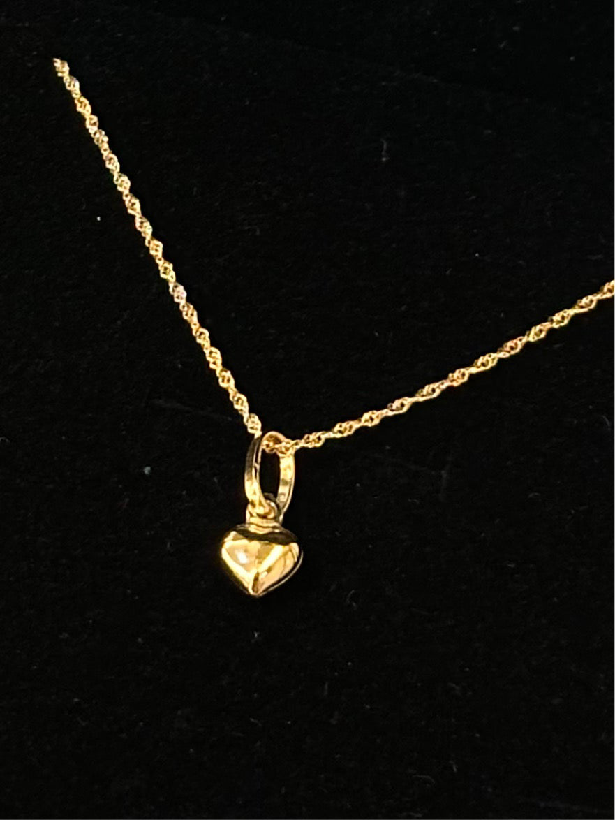 Collana Cuore oro Giallo 18 Carati