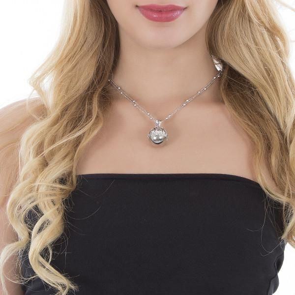 Collana Chiama Angeli con ciondolo sonoro e cuori traforati TRGR01