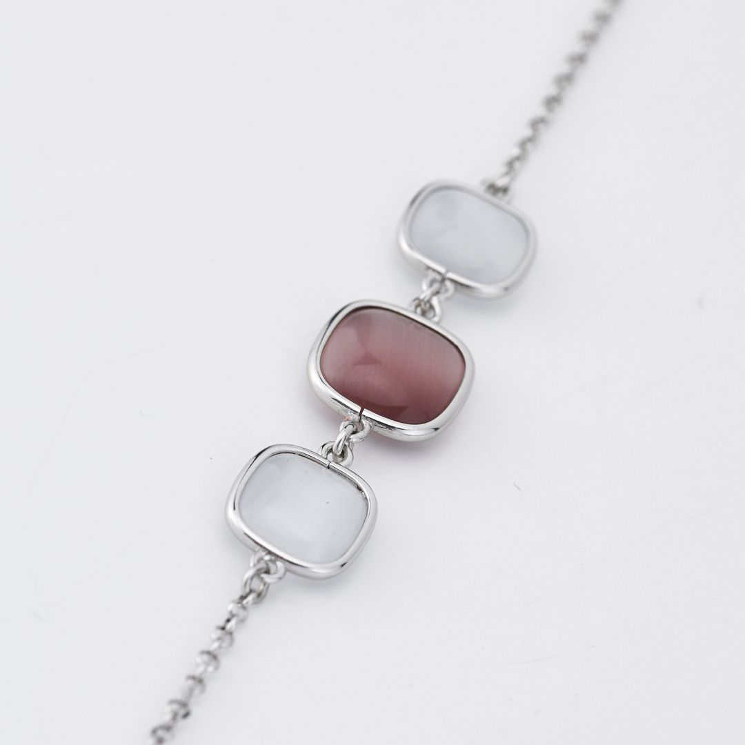 Bracciale con cristalli ametista viola e white XB1025