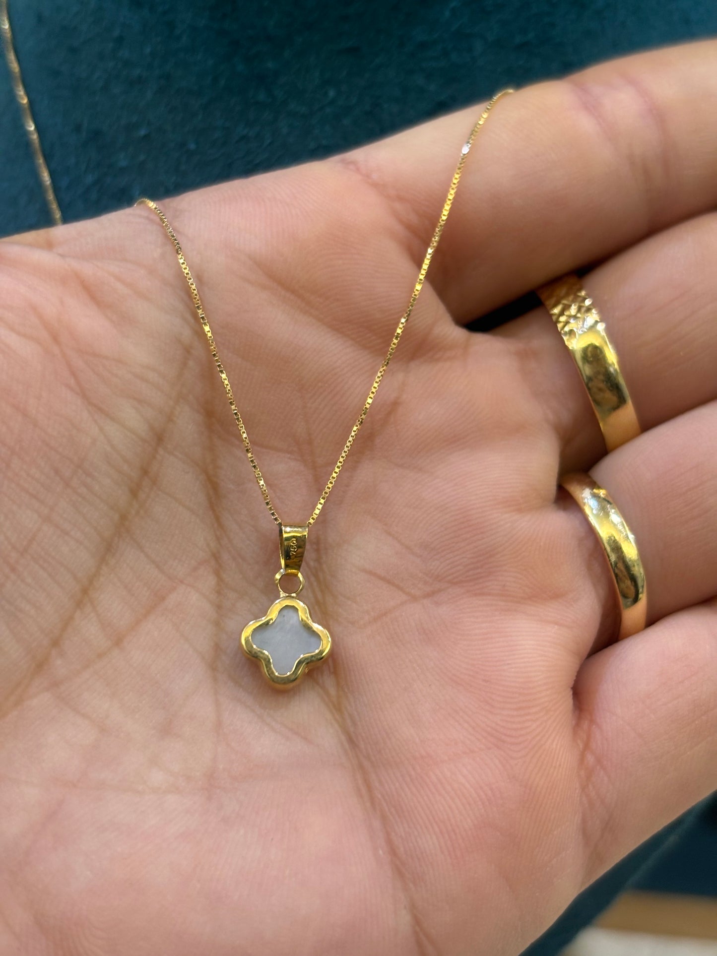 Collana Ciondolo Madre Perla Oro 18 carati