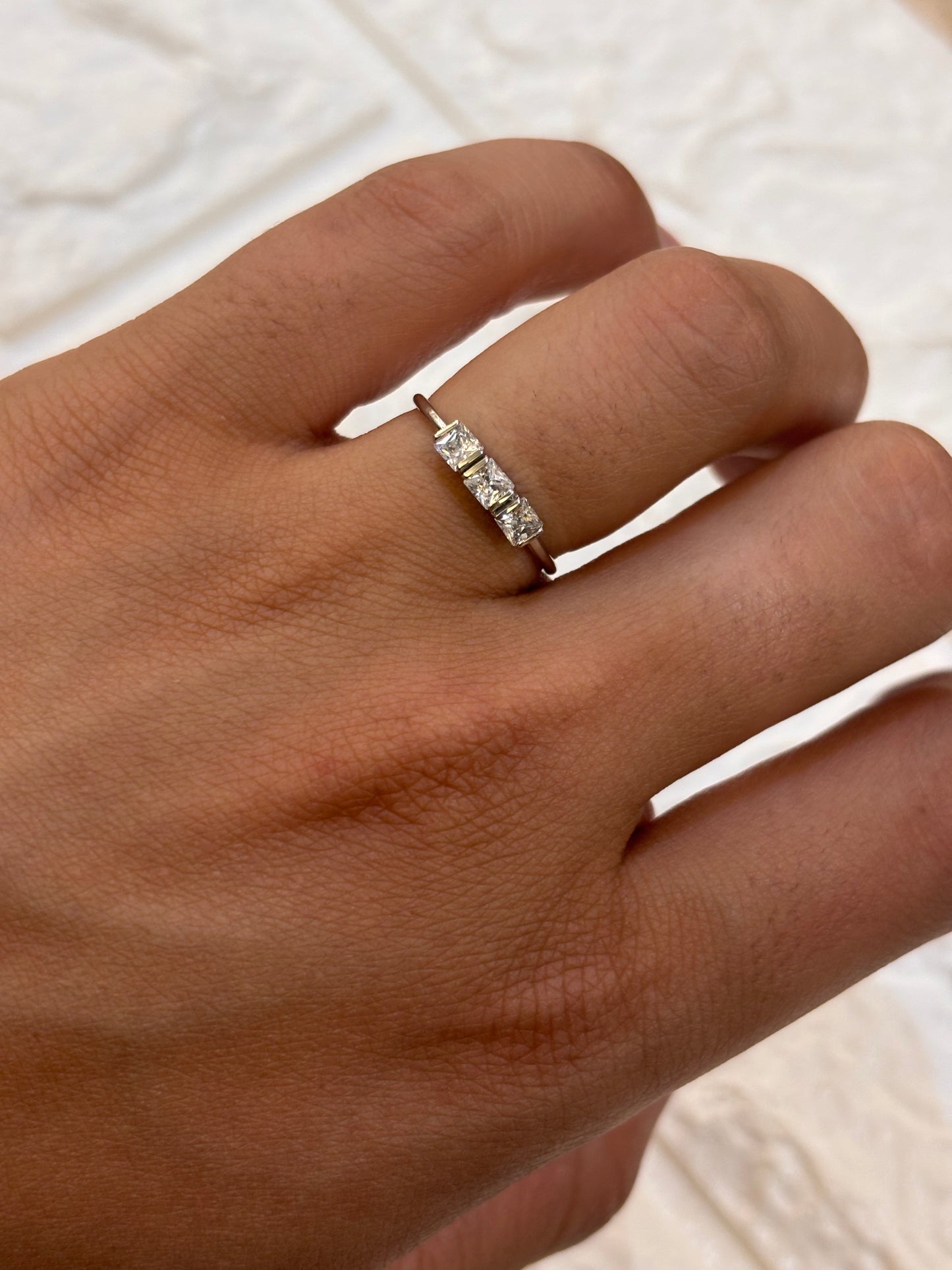 Anello Trilogy Oro Bianco 18 Carati