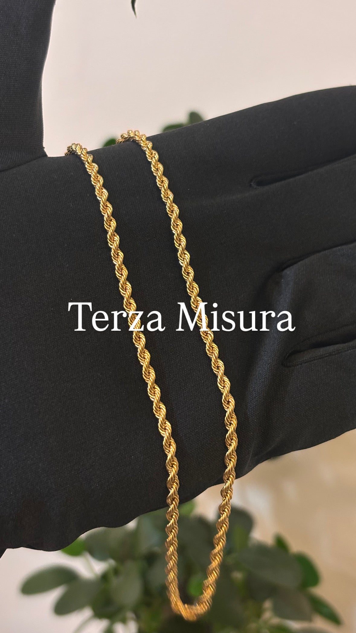 Collana Corda Oro Giallo 18 Carati