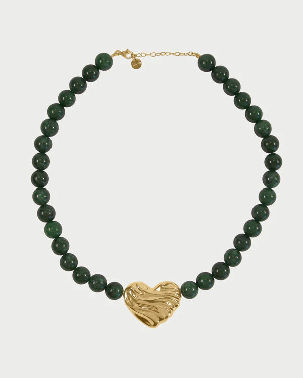 RUE DES MILLE Girocollo Giada Verde Cuore Bold collezione BOLDHEART GR-033M3AU