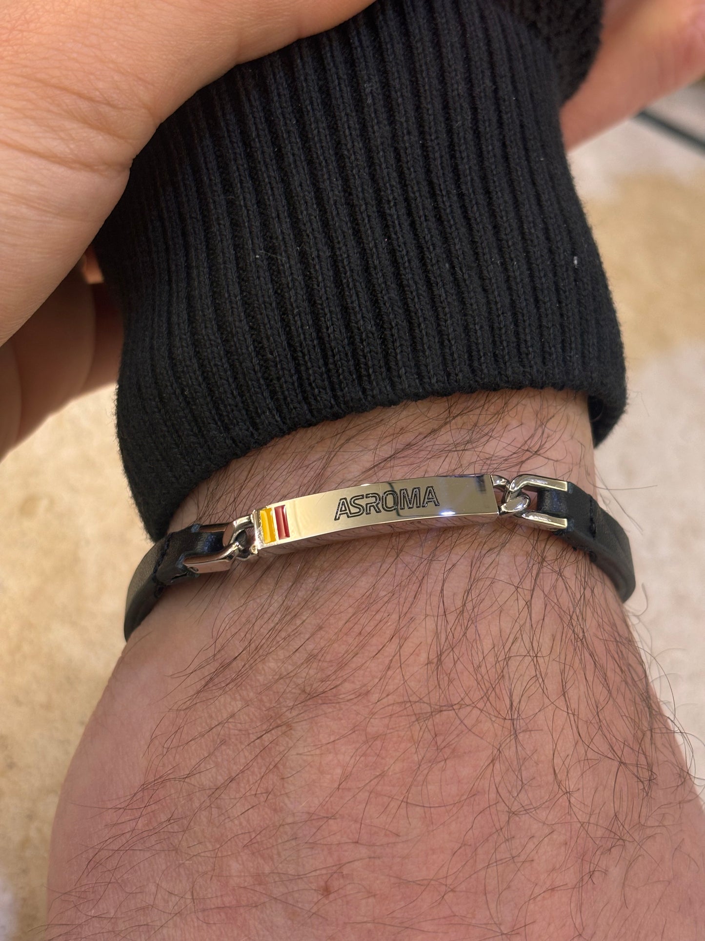 Bracciale cuoio ASROMA B-RB019ULN