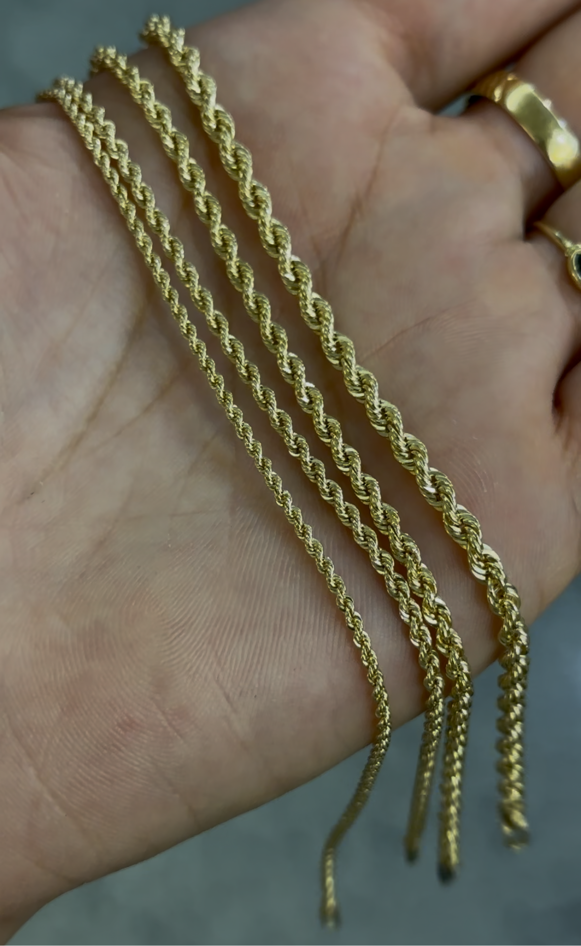 Bracciale Corda Oro Giallo 18 Carati