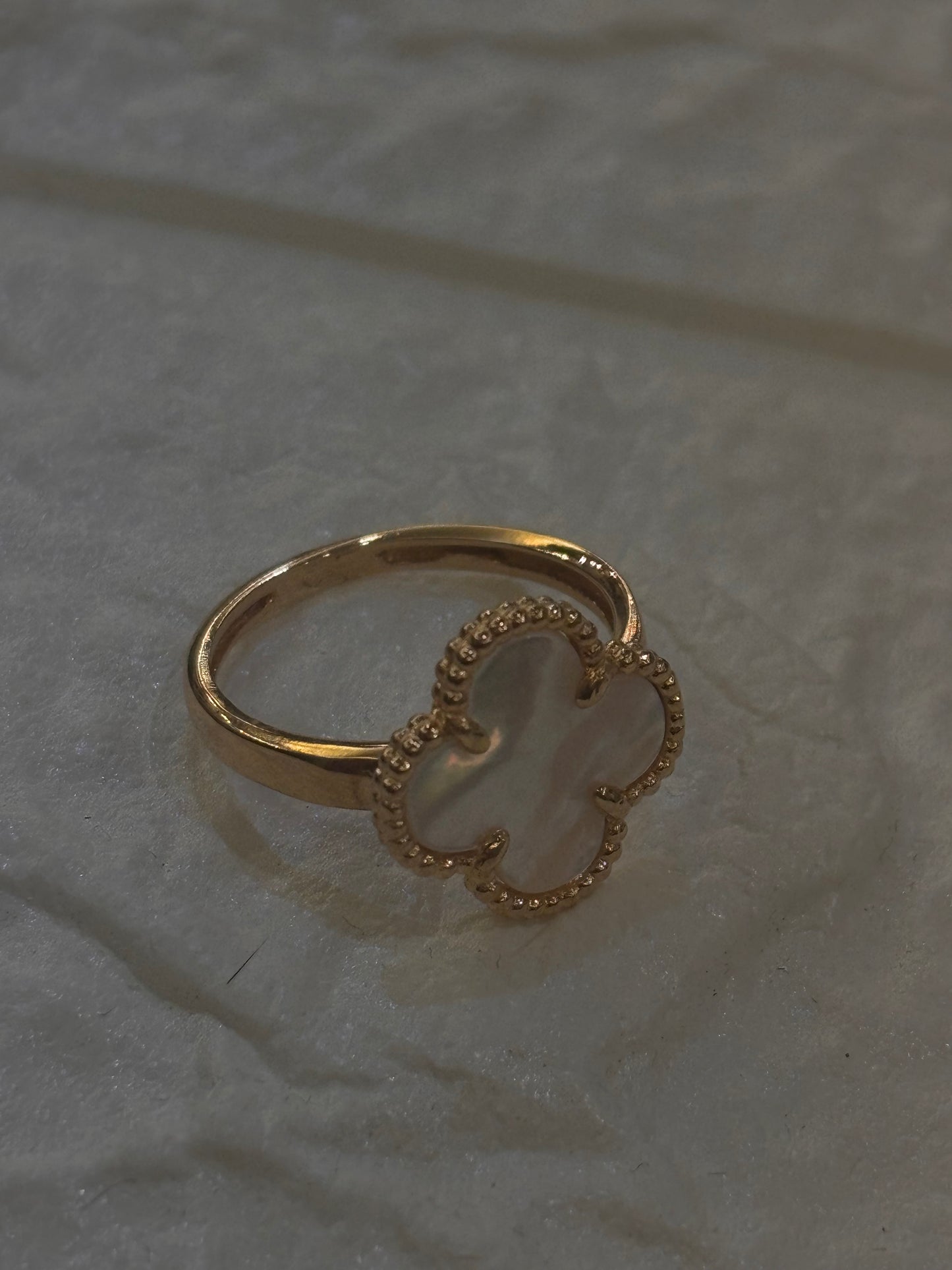 Anello Quadrifoglio in Oro Giallo 18 Carati