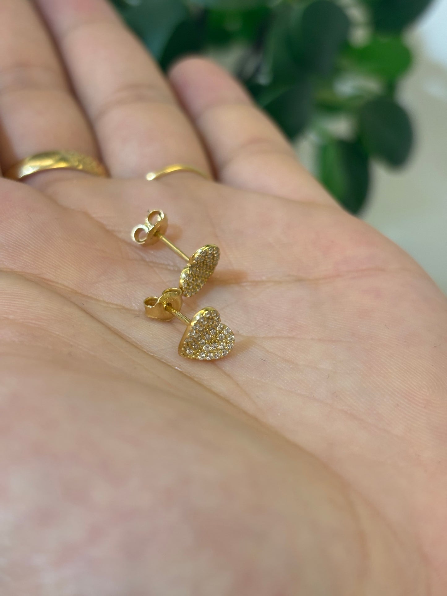 Orecchini Cuore Oro Giallo 18 Carati
