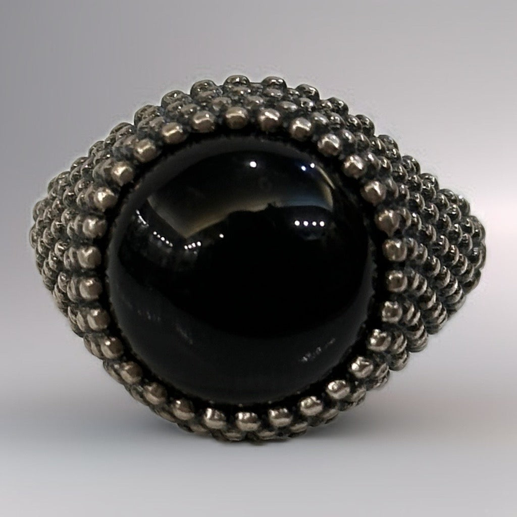 Anello Uomo Onice nera