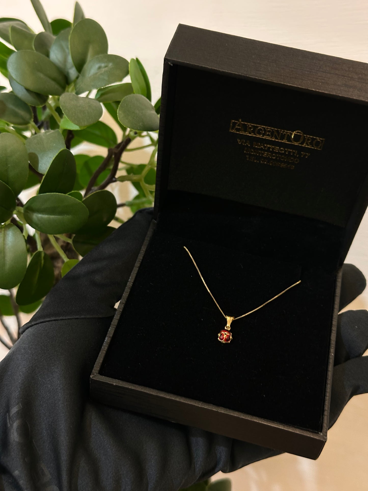 Collana Coccinella Oro Giallo 18 Carati