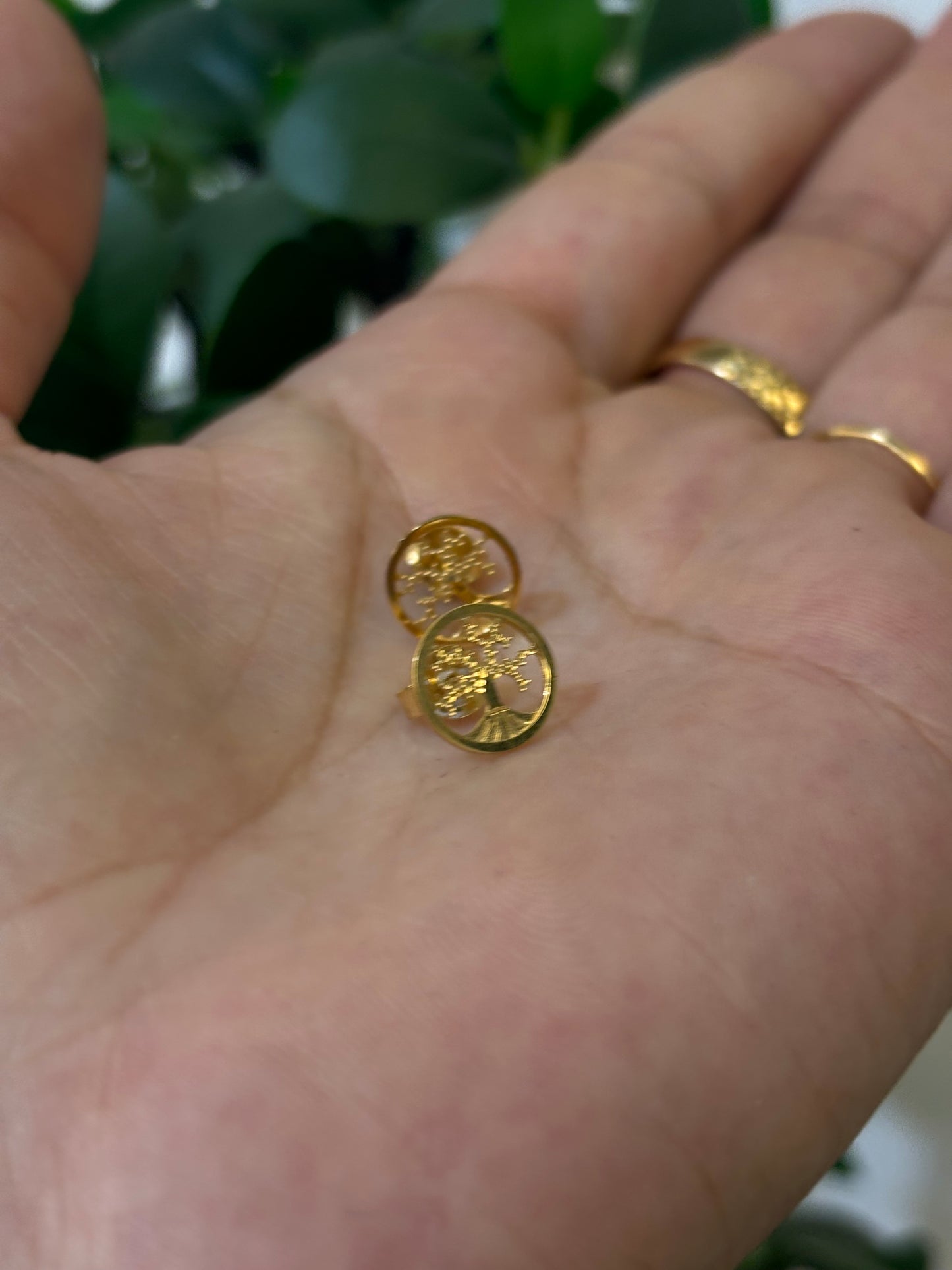 Orecchini Albero Della Vita Oro Giallo 18 Carati