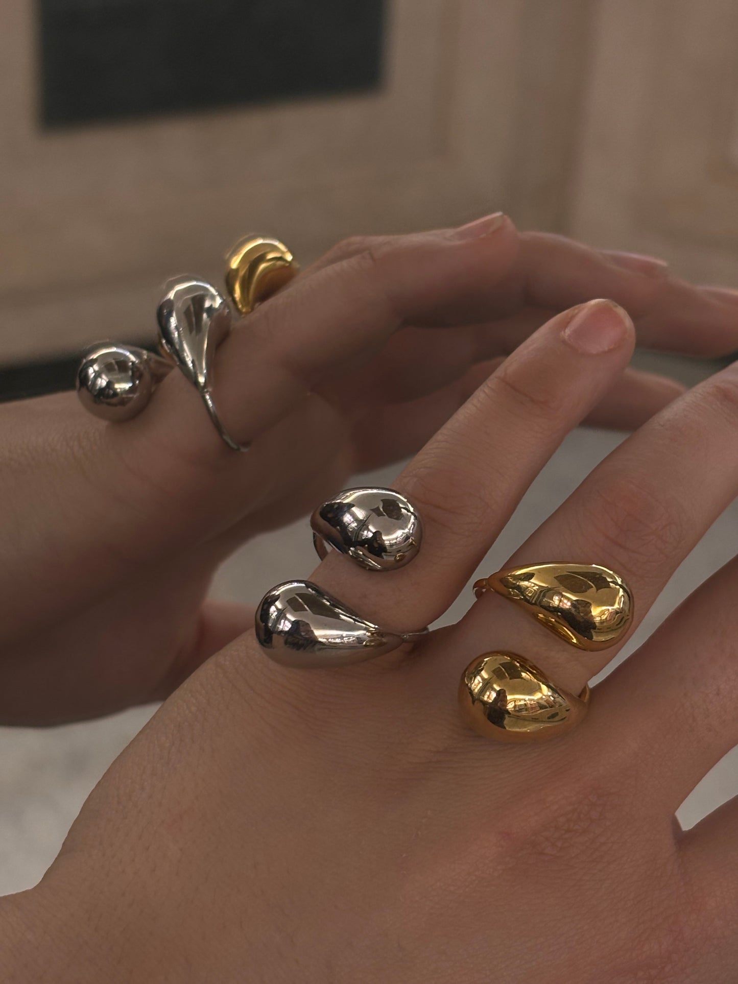 Anello doppia Goccia