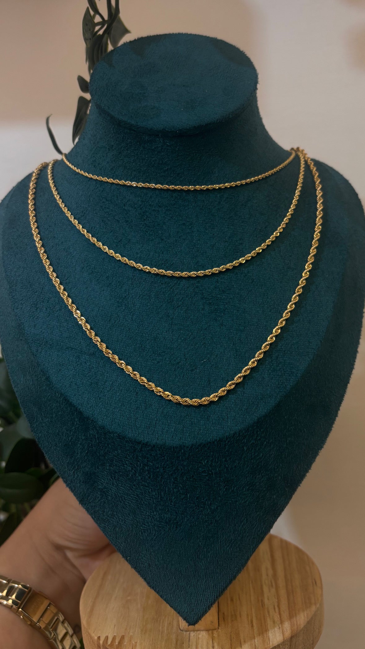 Collana Corda Oro Giallo 18 Carati