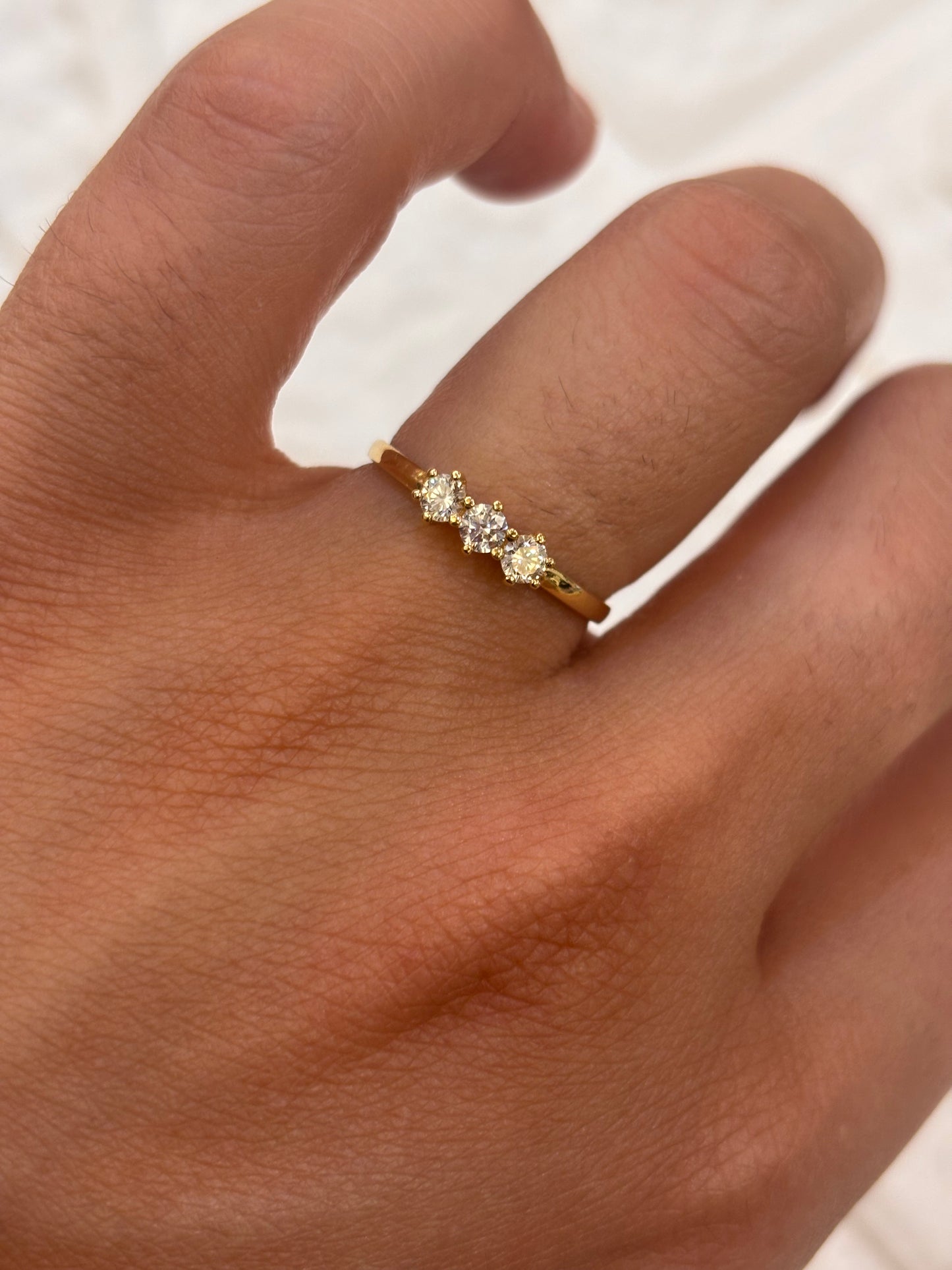 Anello Trilogy Oro Giallo 18 Carati