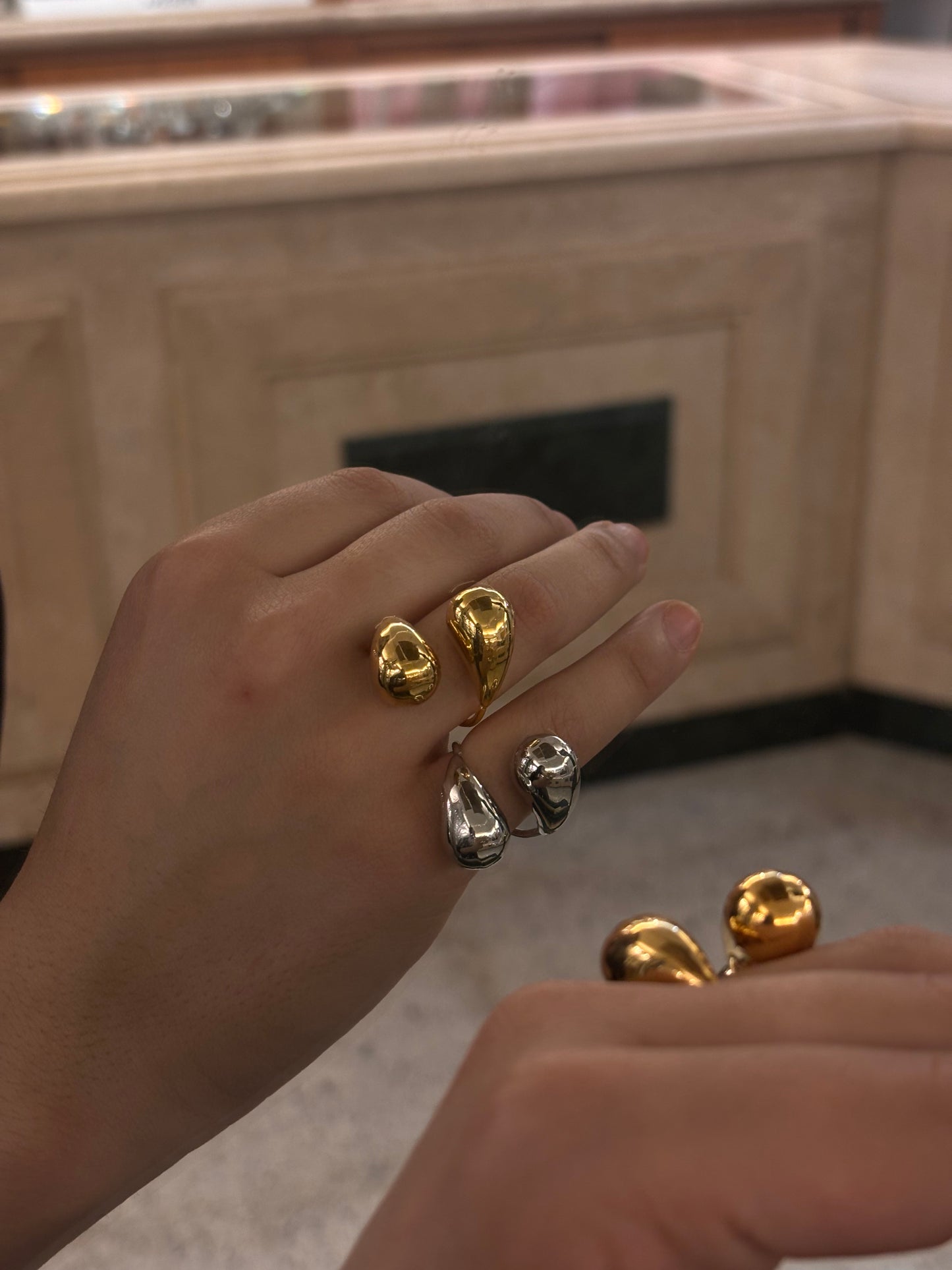 Anello doppia Goccia