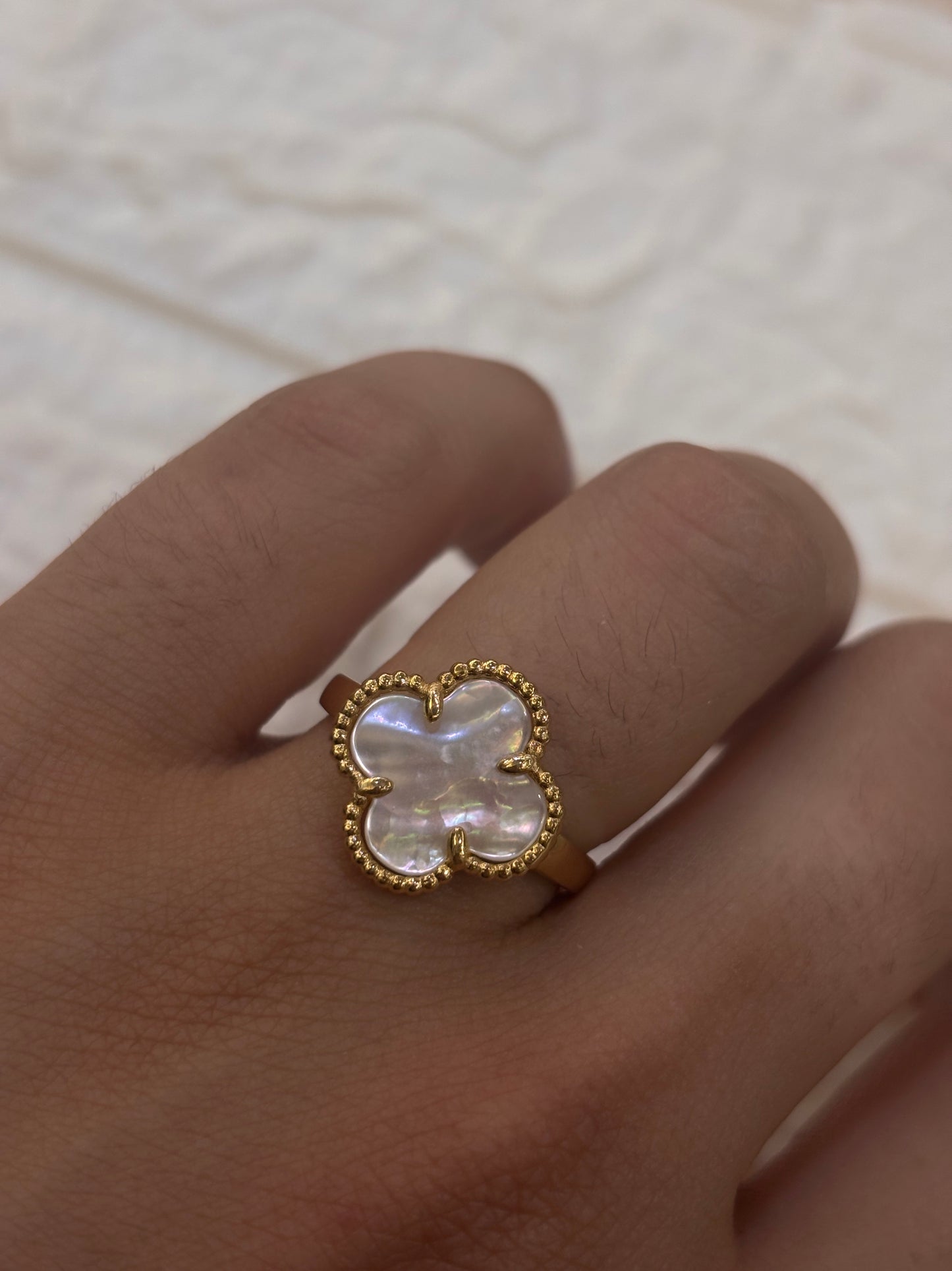 Anello Quadrifoglio in Oro Giallo 18 Carati