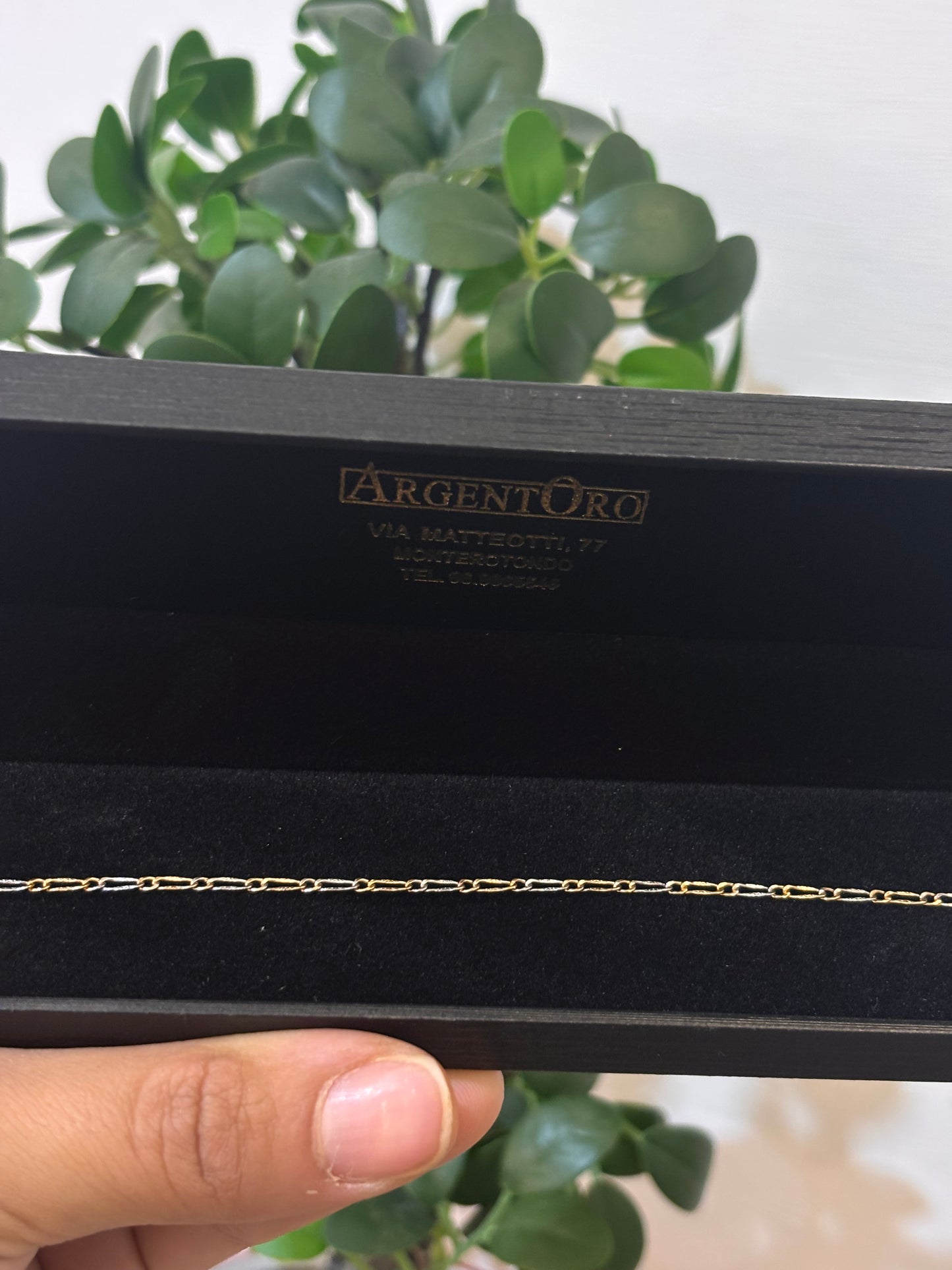 Bracciale Uomo Oro Bianco e Giallo 18 Carati