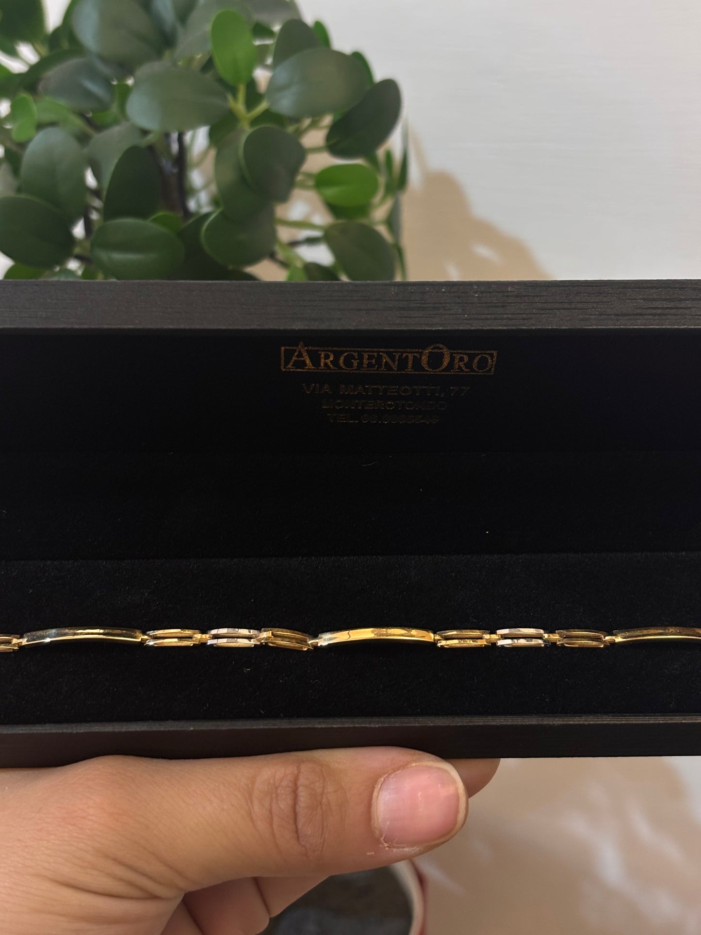 Bracciale Uomo con Targhette Oro Giallo 18 carati