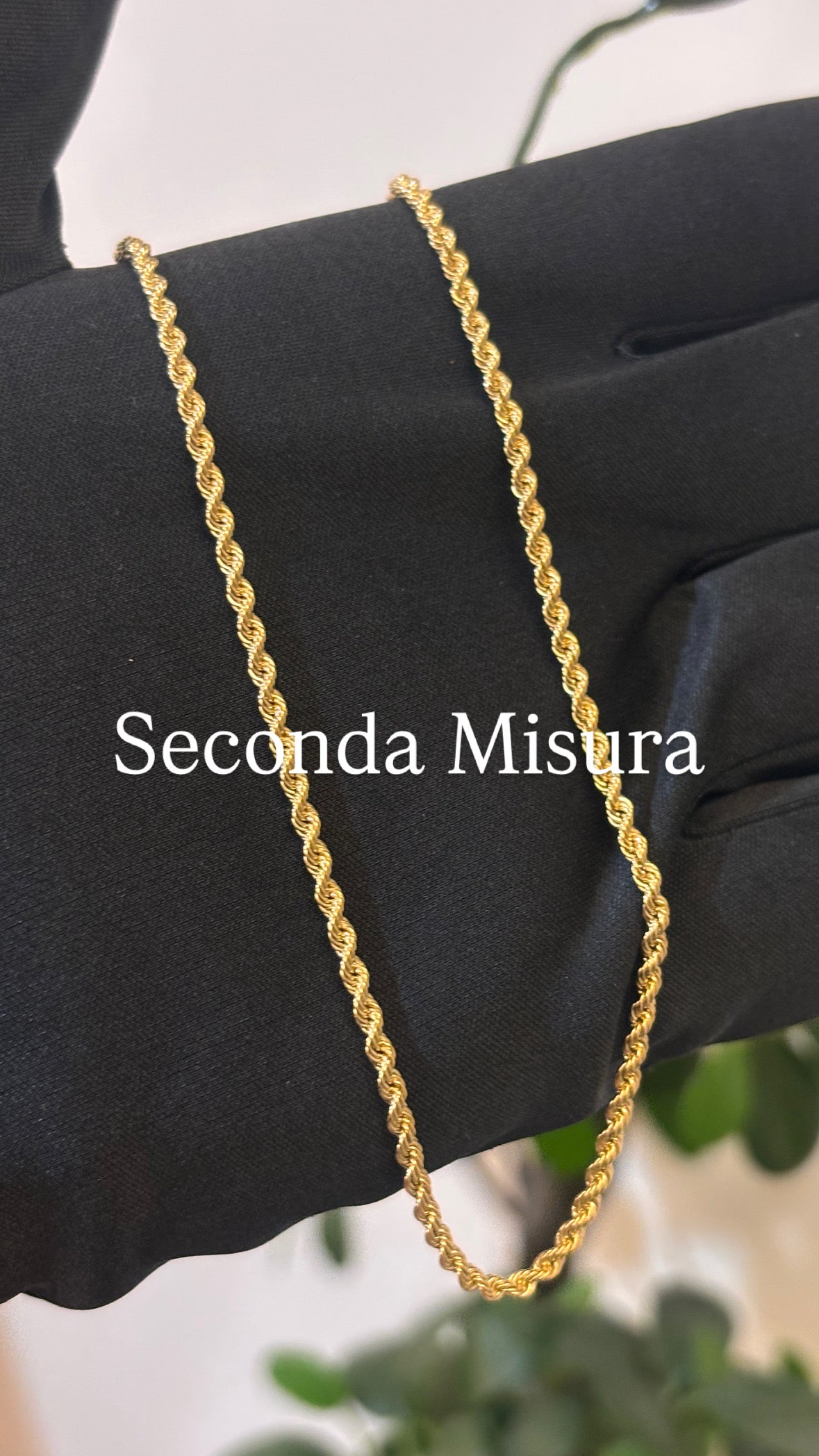Collana Corda Oro Giallo 18 Carati