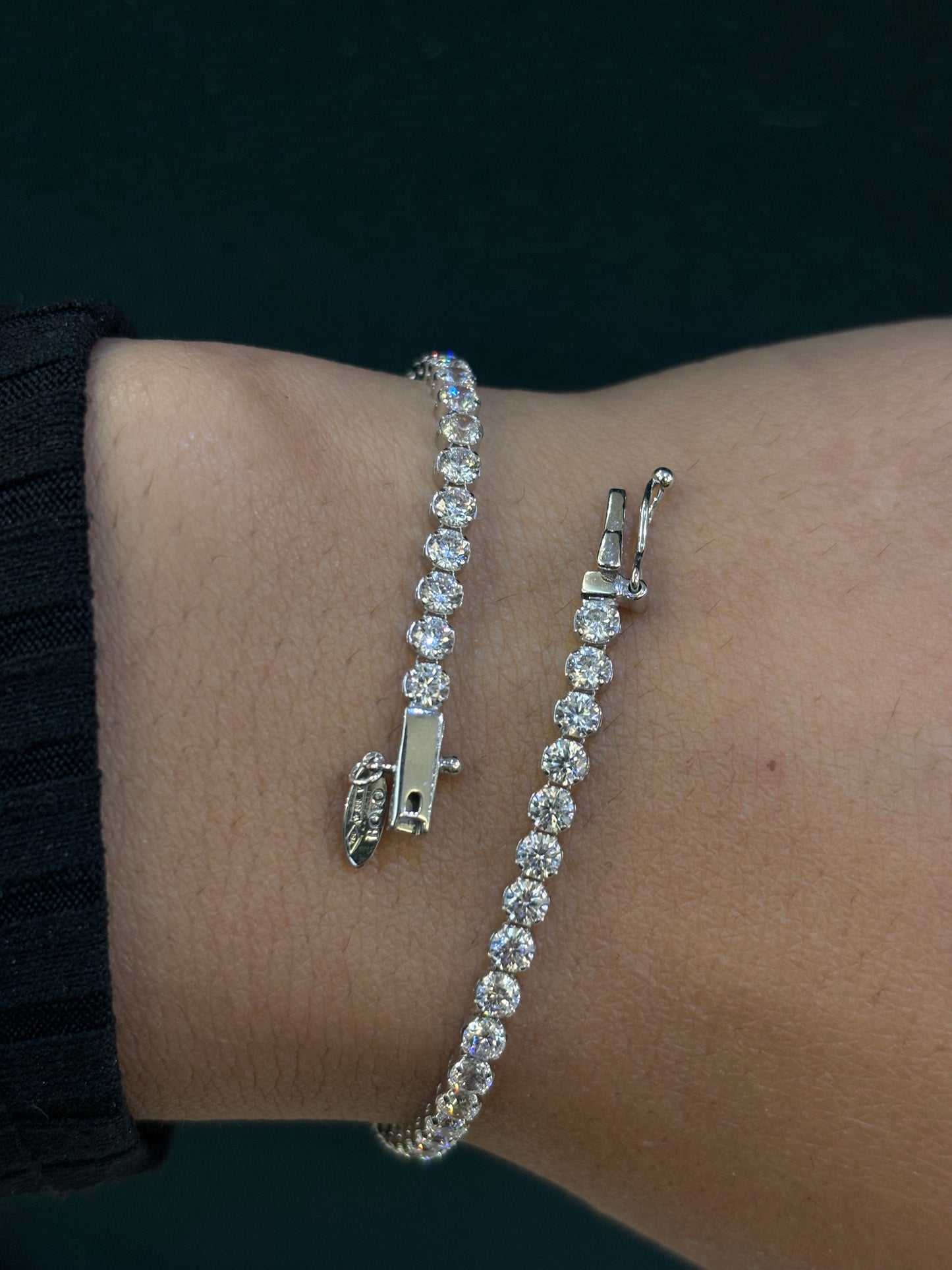 Bracciale Tennis Oro Bianco 18 carati 4mm