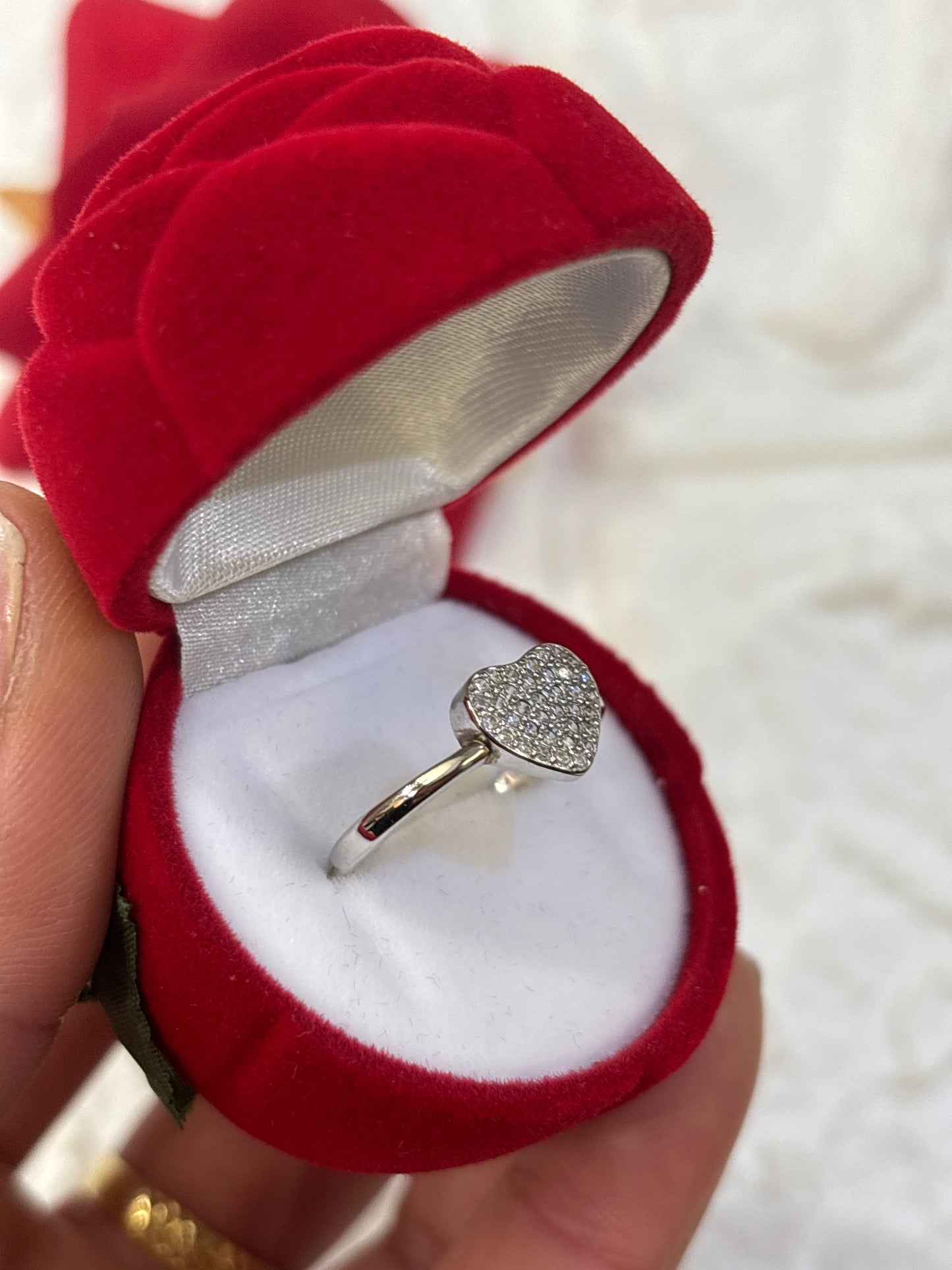 Anello Cuore con zirconi Argento 925