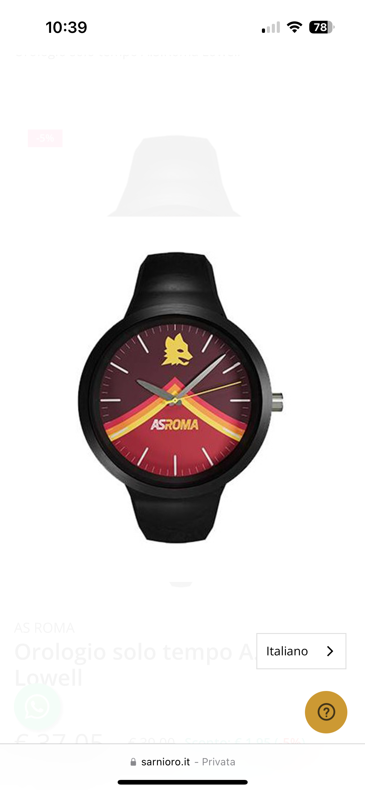 Orologio Uomo AS ROMA P-RN480XR3